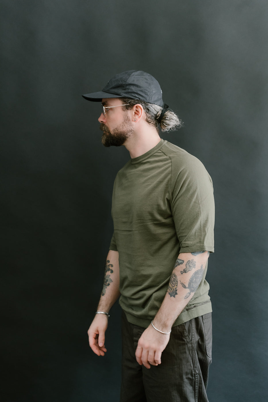 LRC1121 - Supima Cotton Freedom Sleeve Crew - Antique Olive