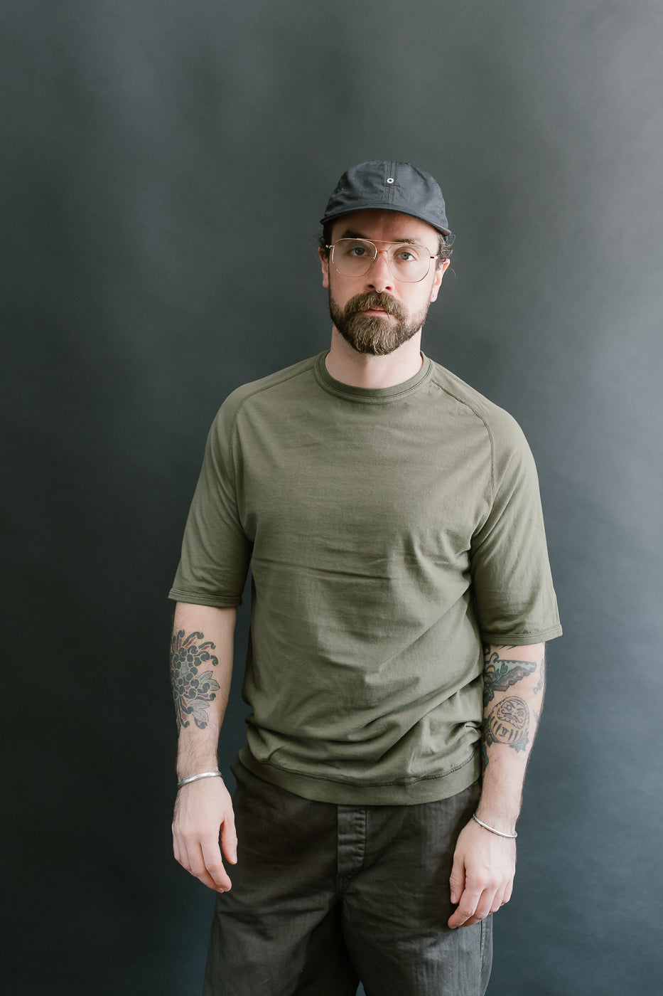 LRC1121 - Supima Cotton Freedom Sleeve Crew - Antique Olive