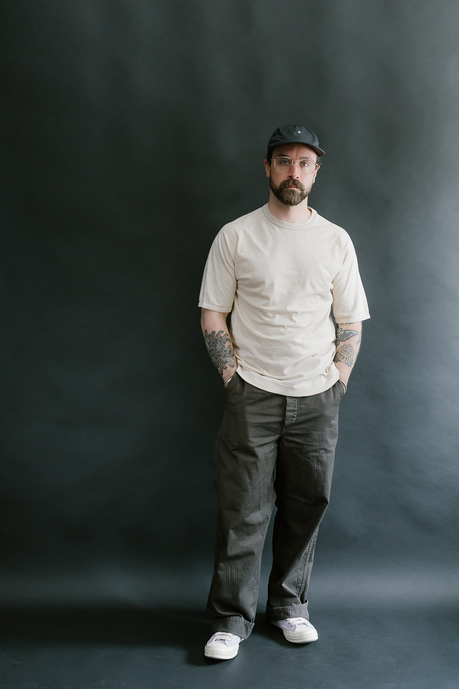 LRC1121 - Supima Cotton Freedom Sleeve Crew - Old Ivory