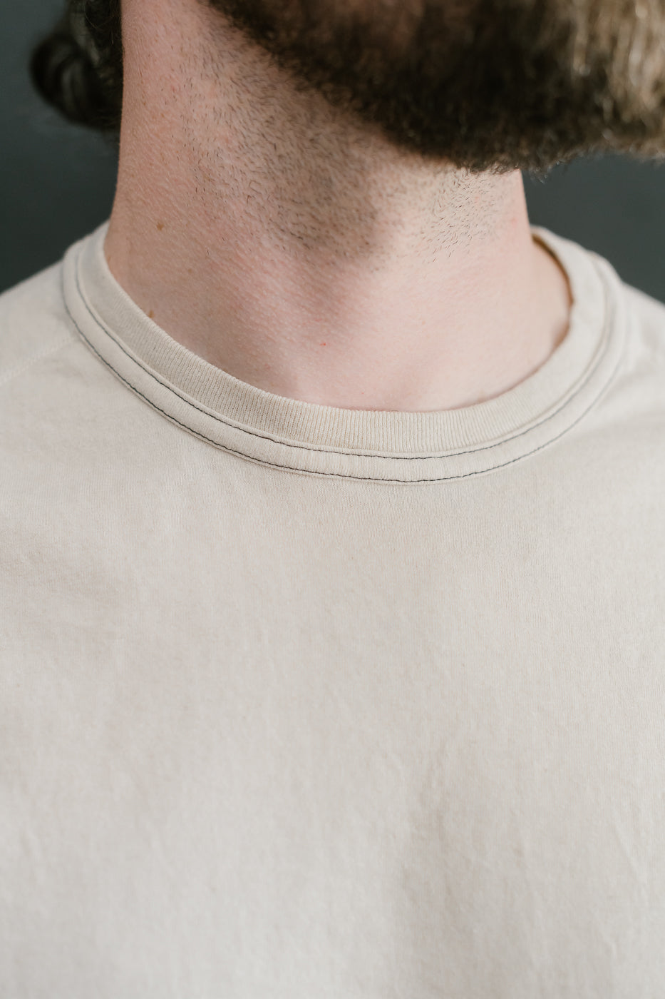 LRC1121 - Supima Cotton Freedom Sleeve Crew - Old Ivory