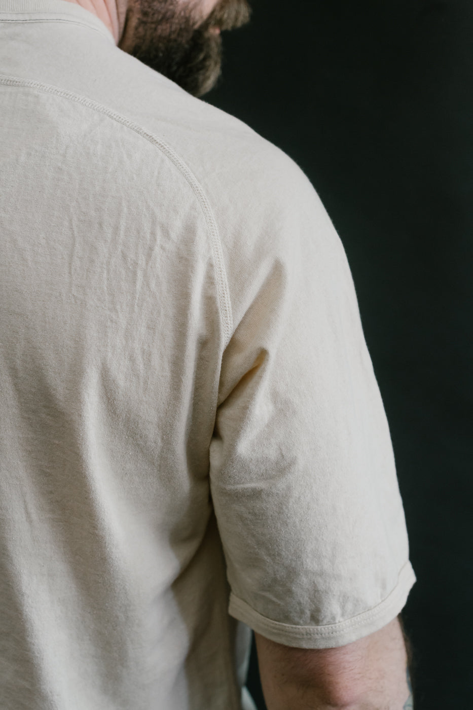 LRC1121 - Supima Cotton Freedom Sleeve Crew - Old Ivory