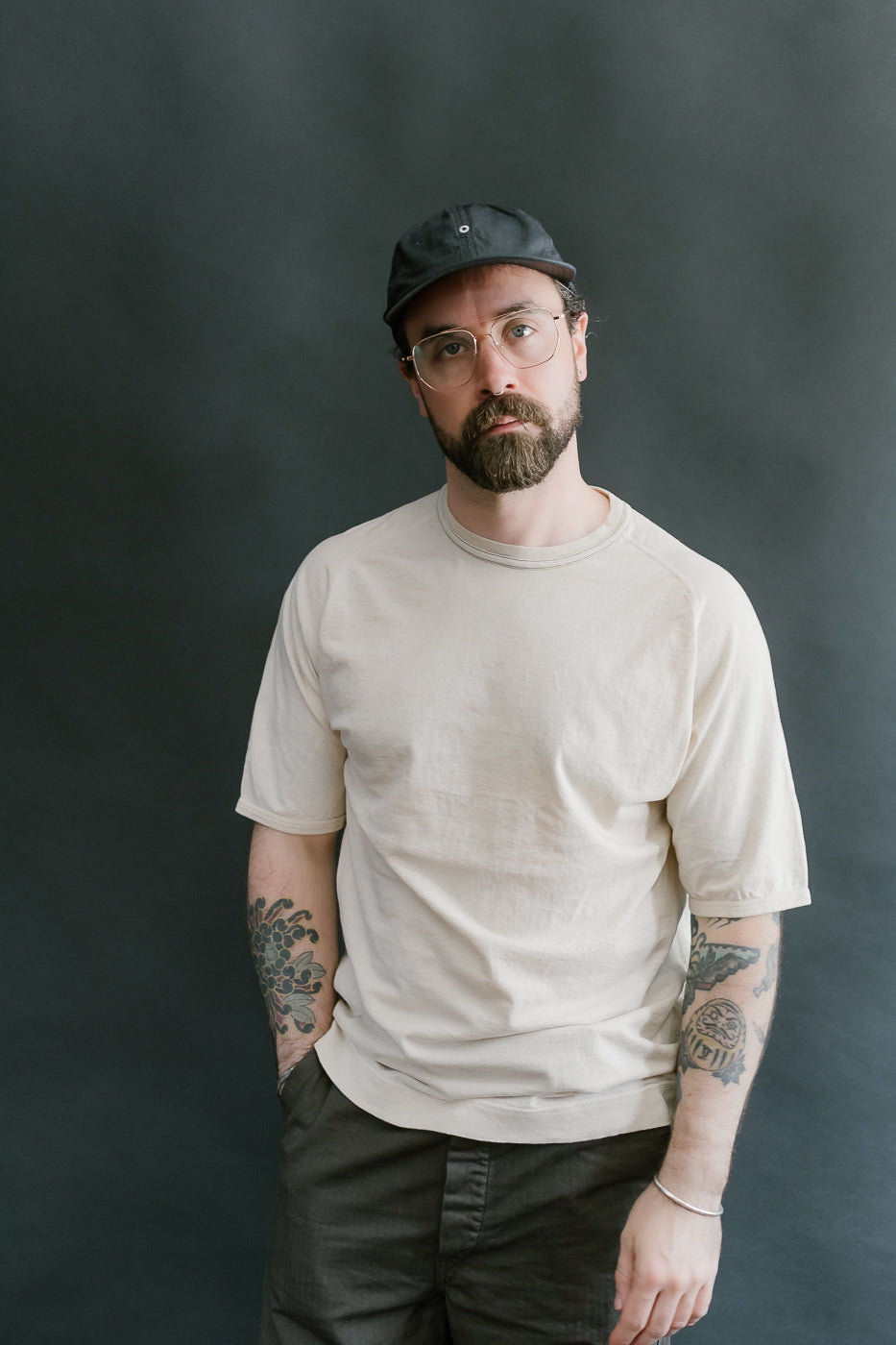 LRC1121 - Supima Cotton Freedom Sleeve Crew - Old Ivory