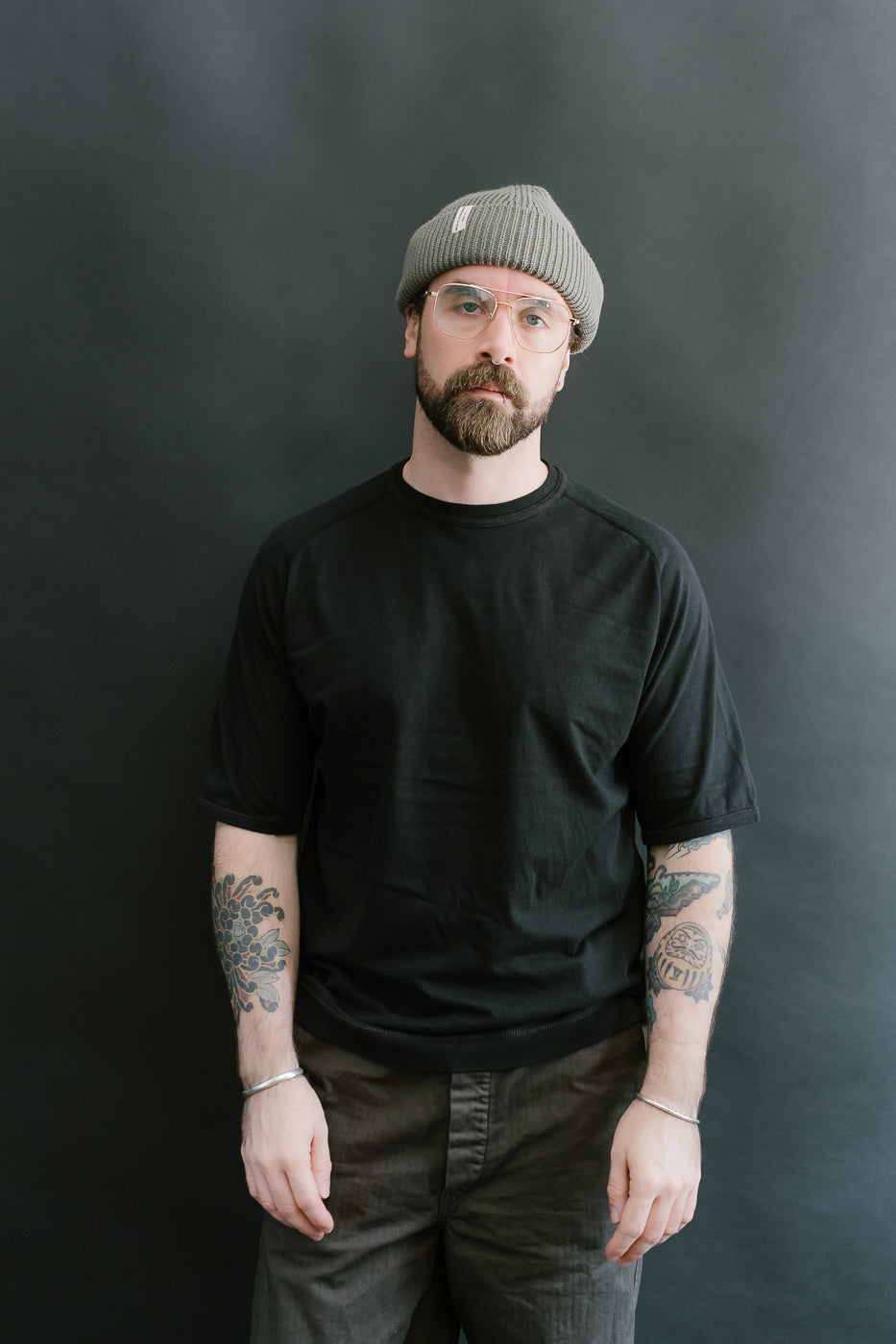 LRC1121 - Supima Cotton Freedom Sleeve Crew - Royal Black