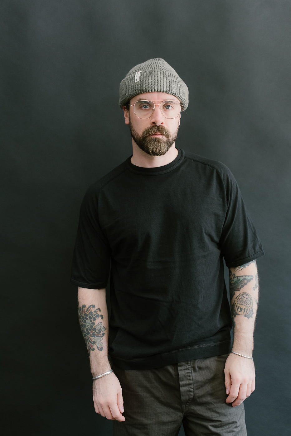 LRC1121 - Supima Cotton Freedom Sleeve Crew - Royal Black