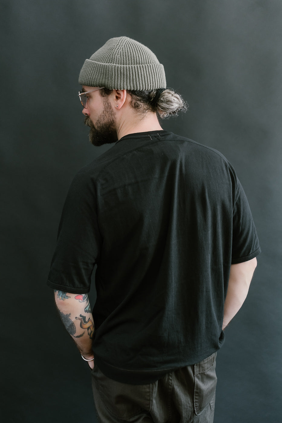 LRC1121 - Supima Cotton Freedom Sleeve Crew - Royal Black