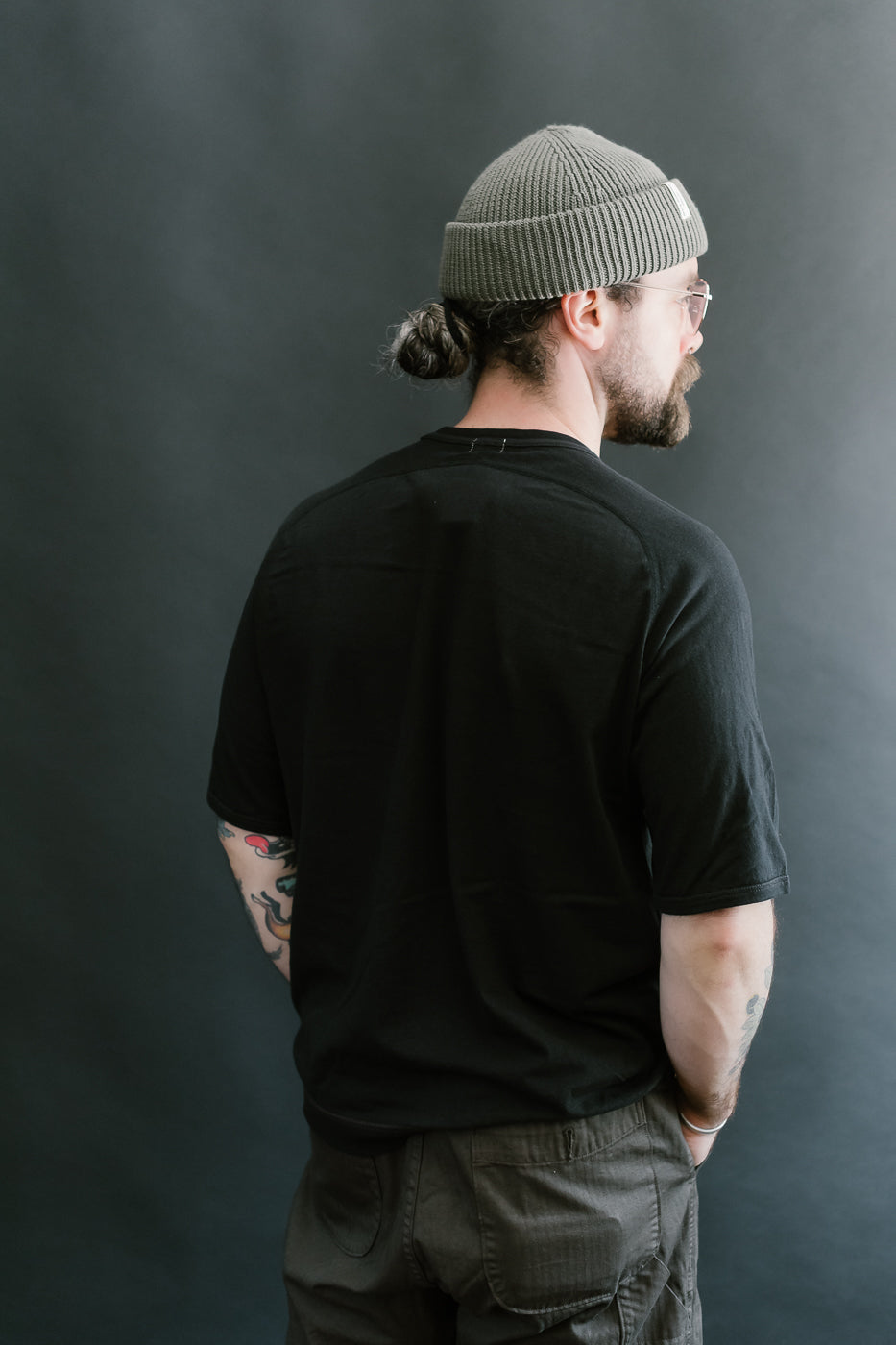 LRC1121 - Supima Cotton Freedom Sleeve Crew - Royal Black