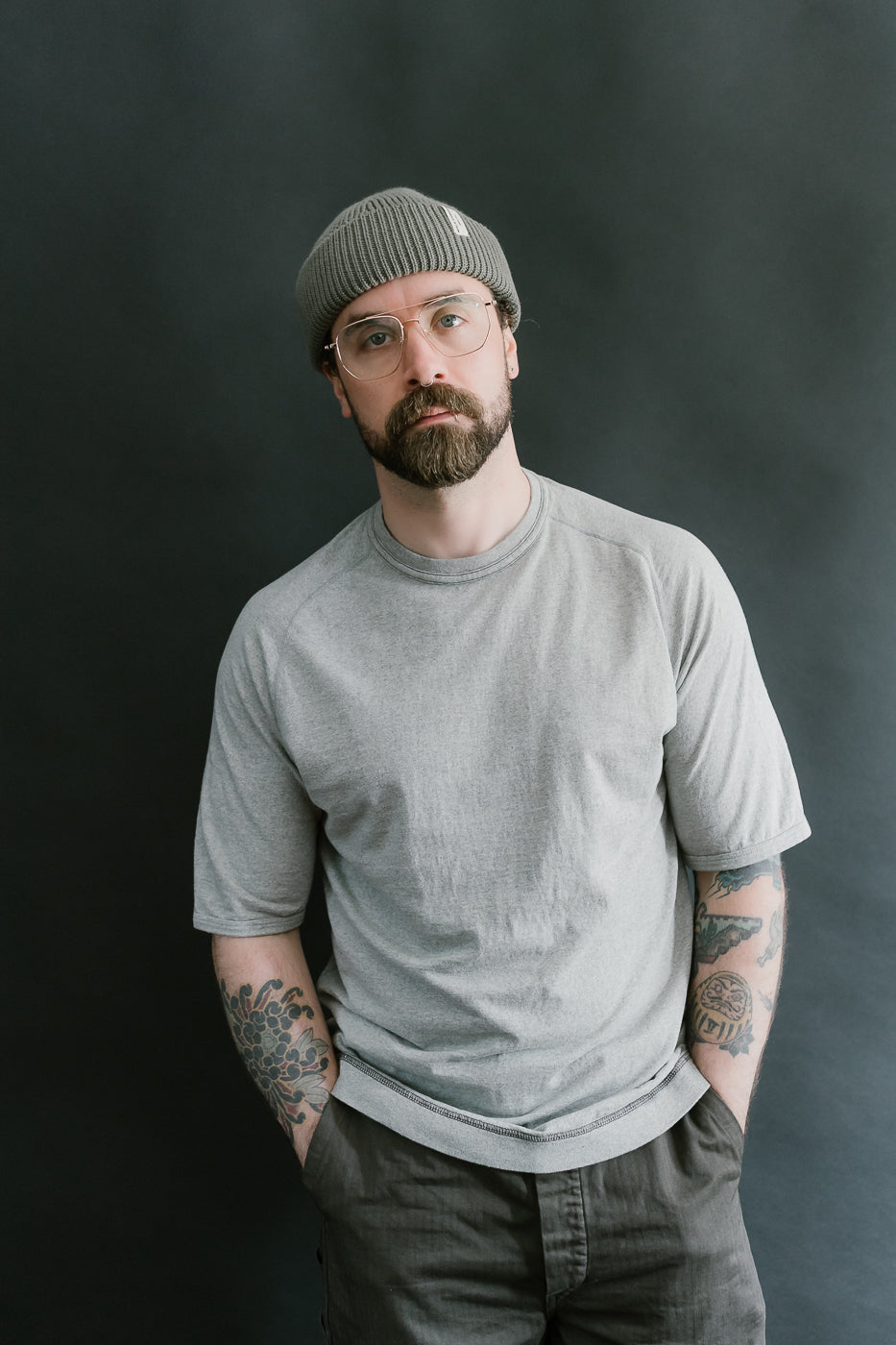 LRC1121 - Supima Cotton Freedom Sleeve Crew - Vintage Grey