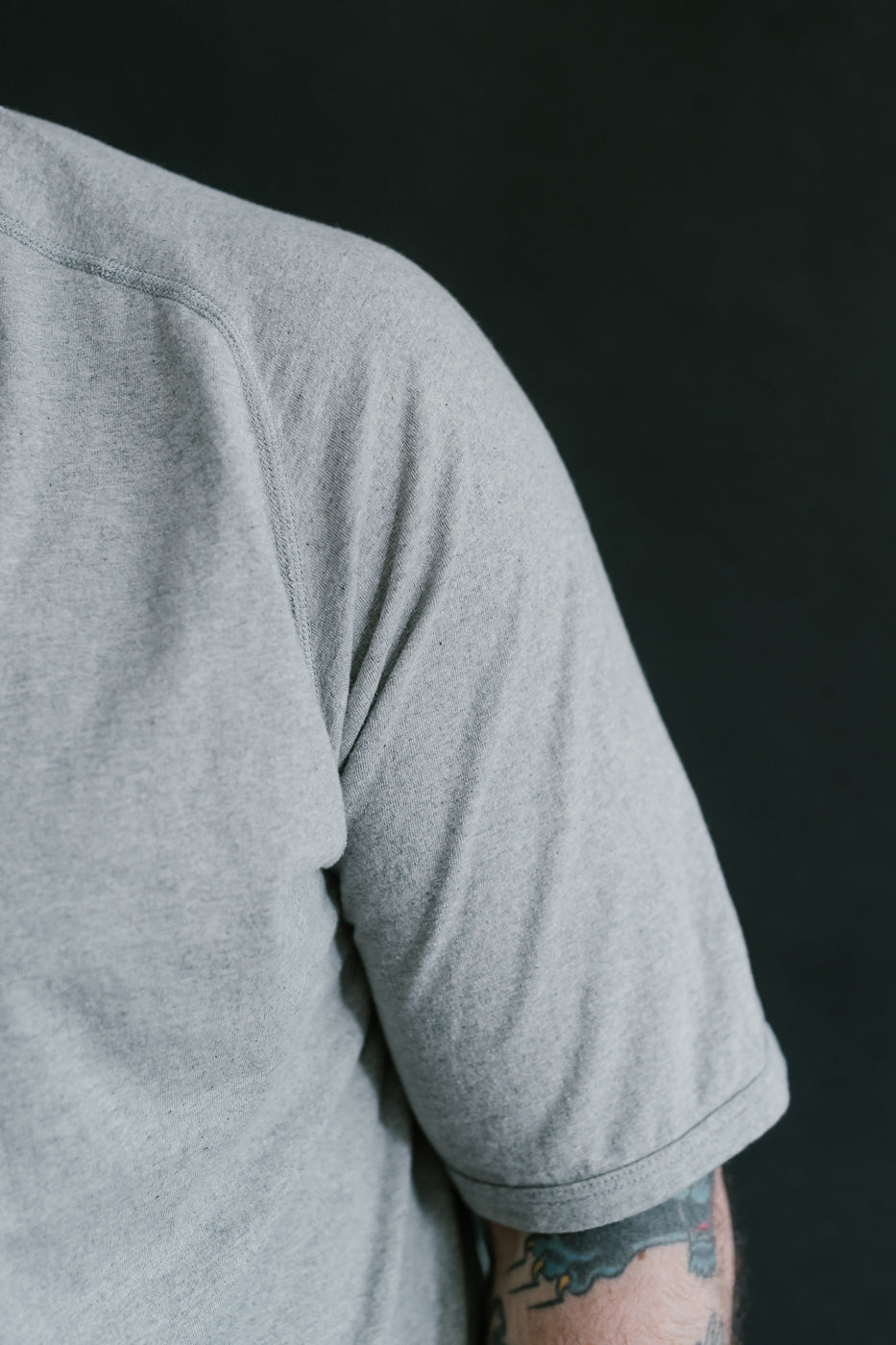 LRC1121 - Supima Cotton Freedom Sleeve Crew - Vintage Grey