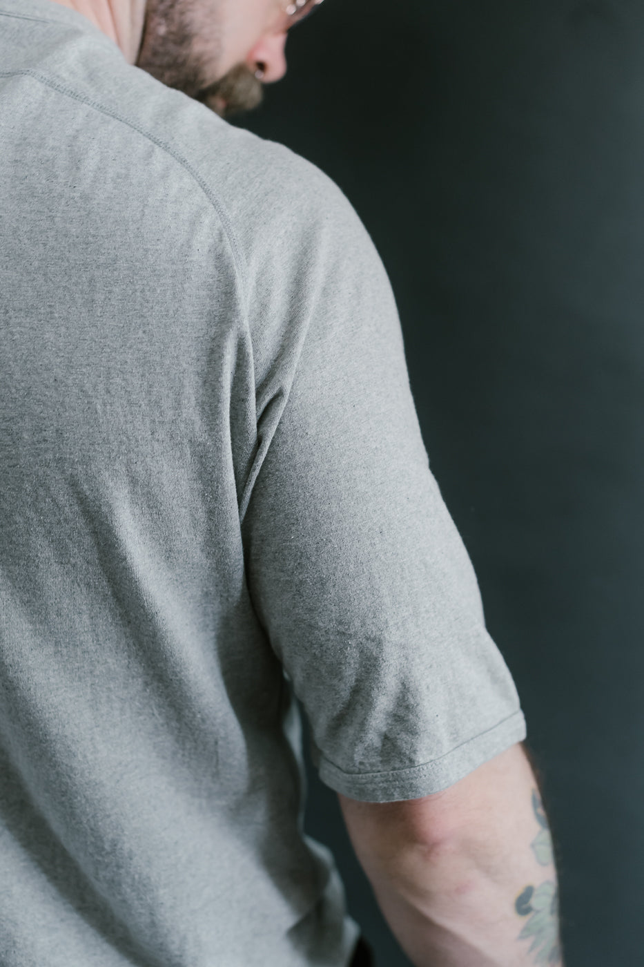 LRC1121 - Supima Cotton Freedom Sleeve Crew - Vintage Grey