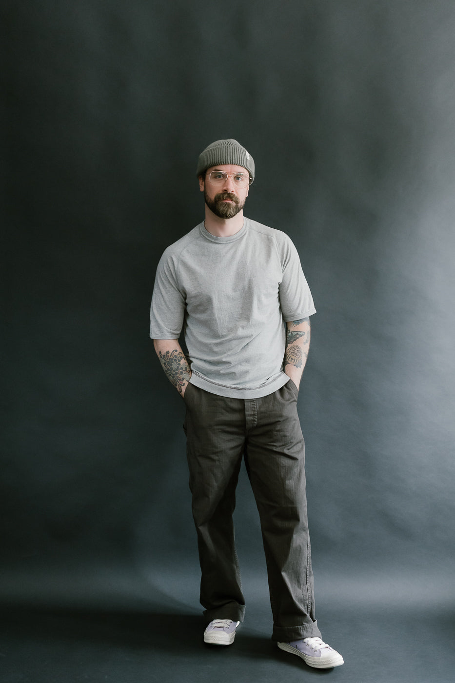 LRC1121 - Supima Cotton Freedom Sleeve Crew - Vintage Grey