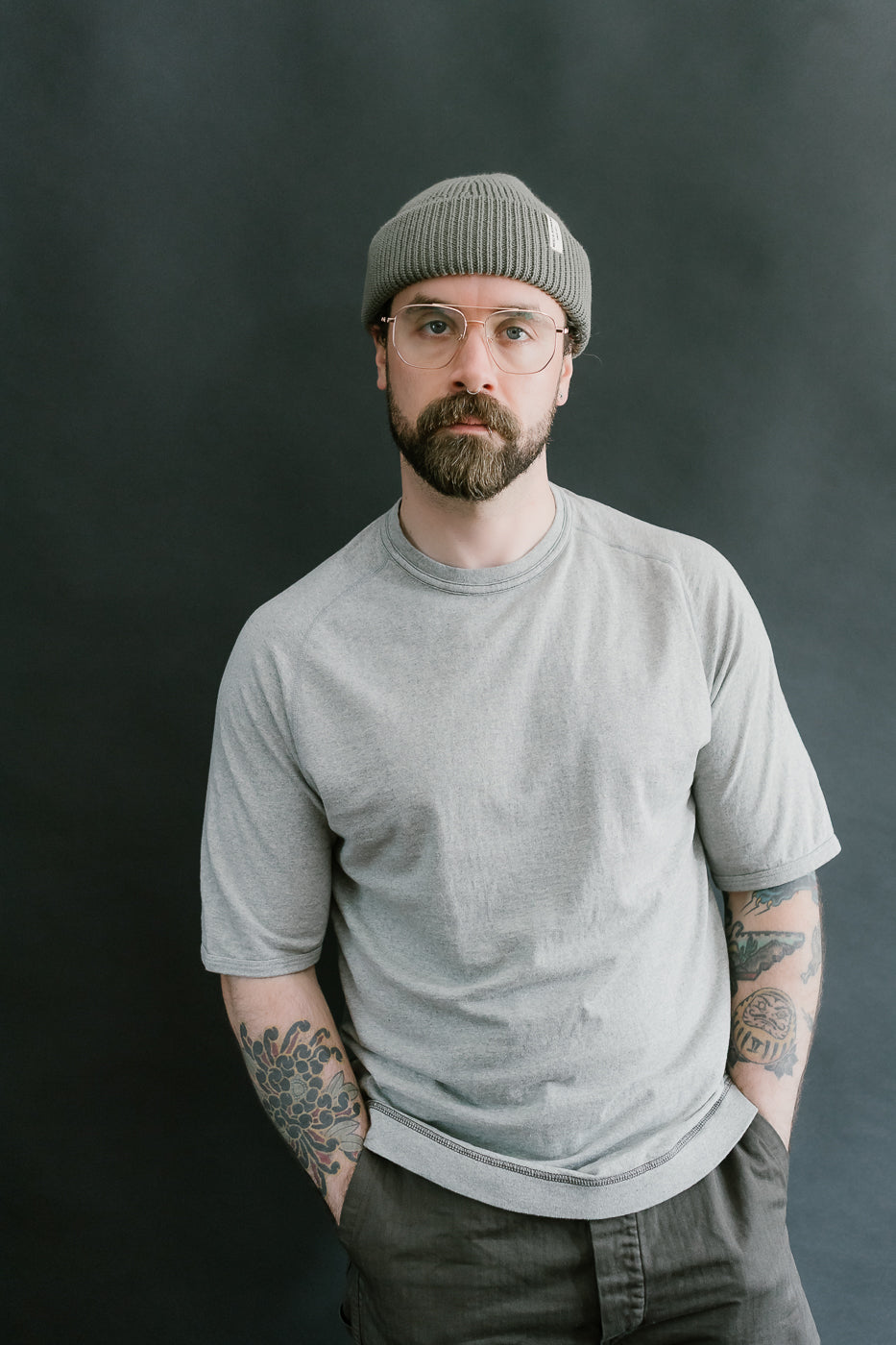 LRC1121 - Supima Cotton Freedom Sleeve Crew - Vintage Grey