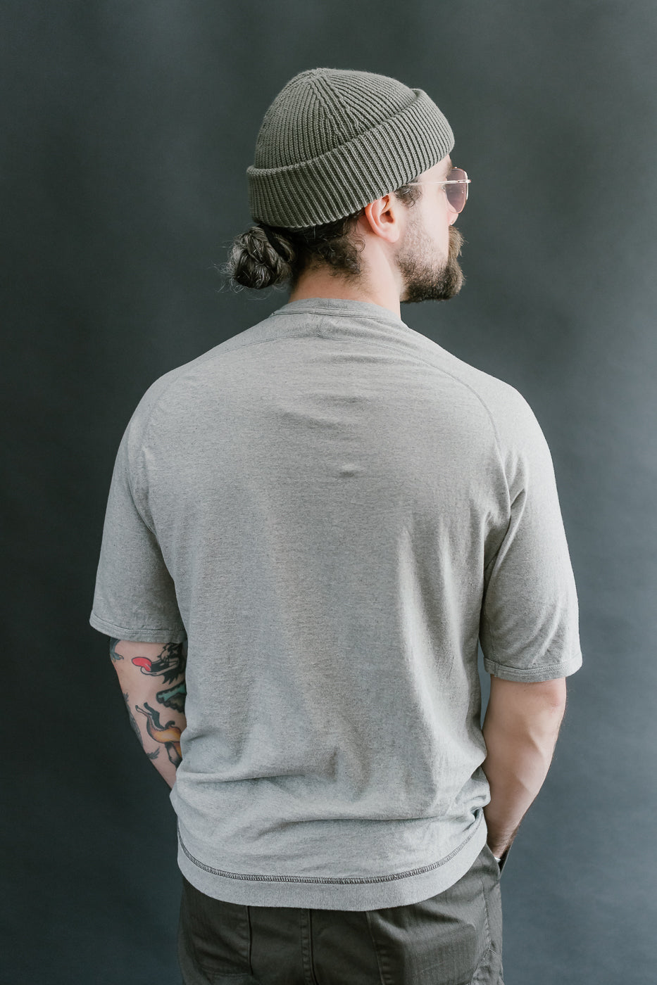 LRC1121 - Supima Cotton Freedom Sleeve Crew - Vintage Grey
