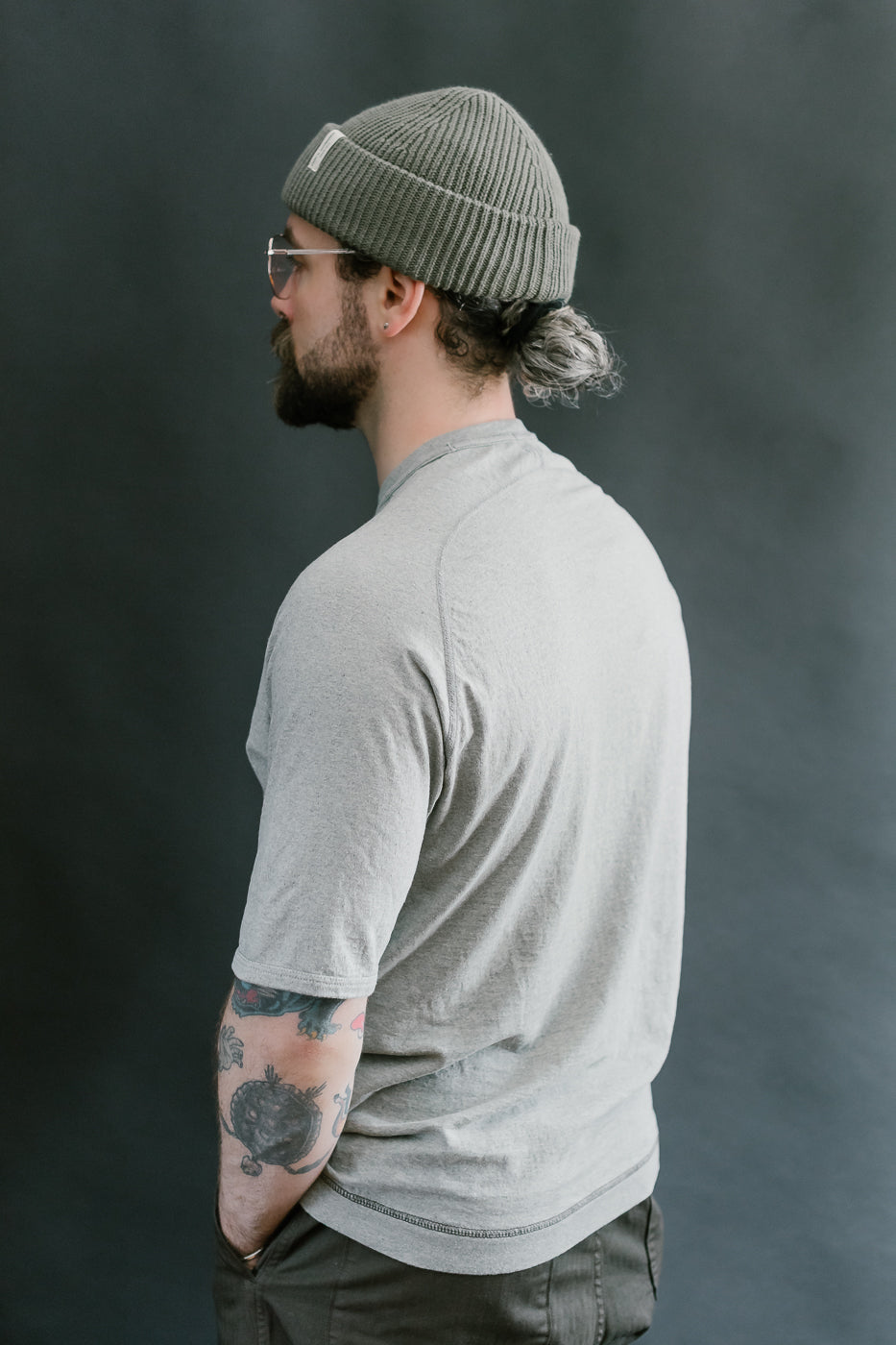 LRC1121 - Supima Cotton Freedom Sleeve Crew - Vintage Grey