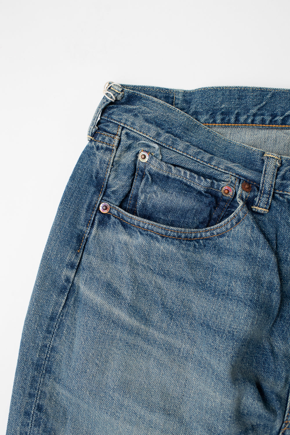 Lot 2nd-Hand - 12oz 1101 Used Wash Selvedge - Light Indigo | Dant