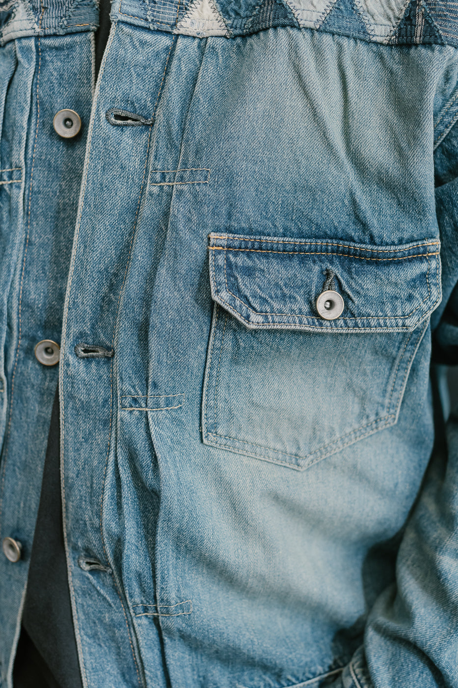 MSP-4000 - Tsugihagi Selvedge Denim Jacket - Used Indigo