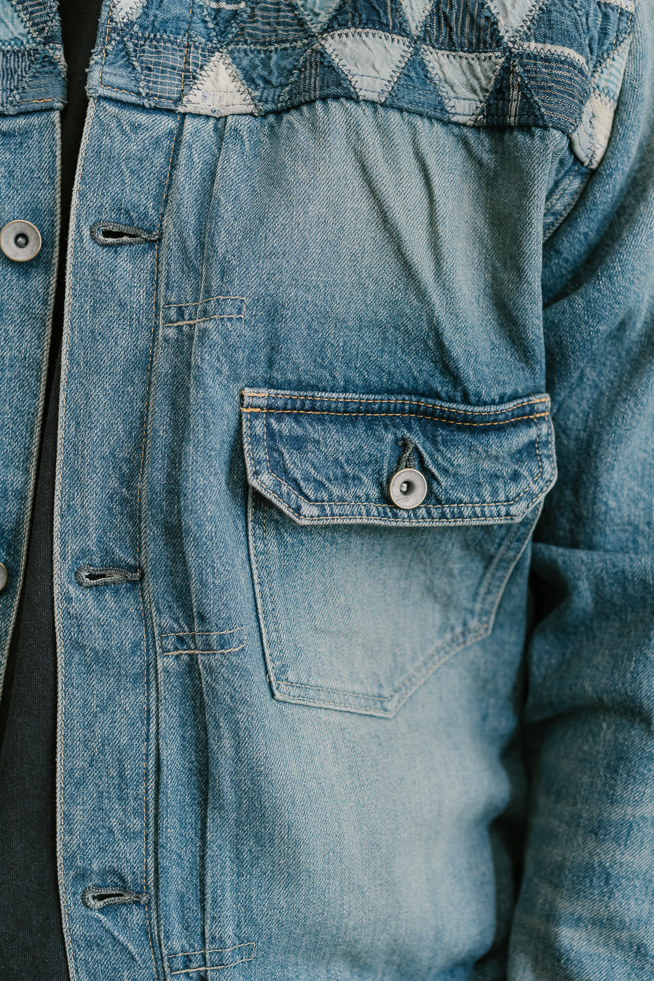 MSP-4000 - Tsugihagi Selvedge Denim Jacket - Used Indigo