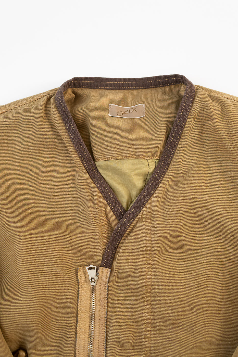 MSP-4029 - Asymmetrical Bomber Jacket - Beige