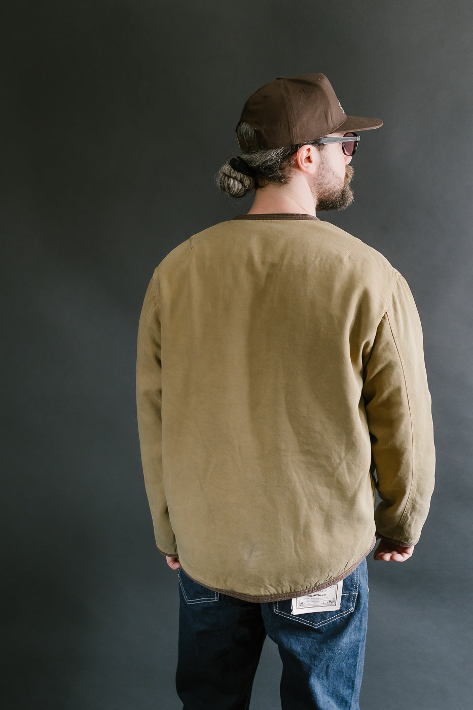 MSP-4029 - Asymmetrical Bomber Jacket - Beige