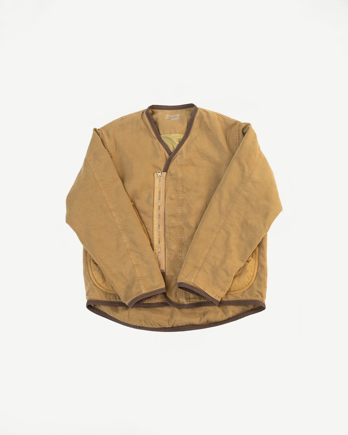 MSP-4029 - Asymmetrical Bomber Jacket - Beige