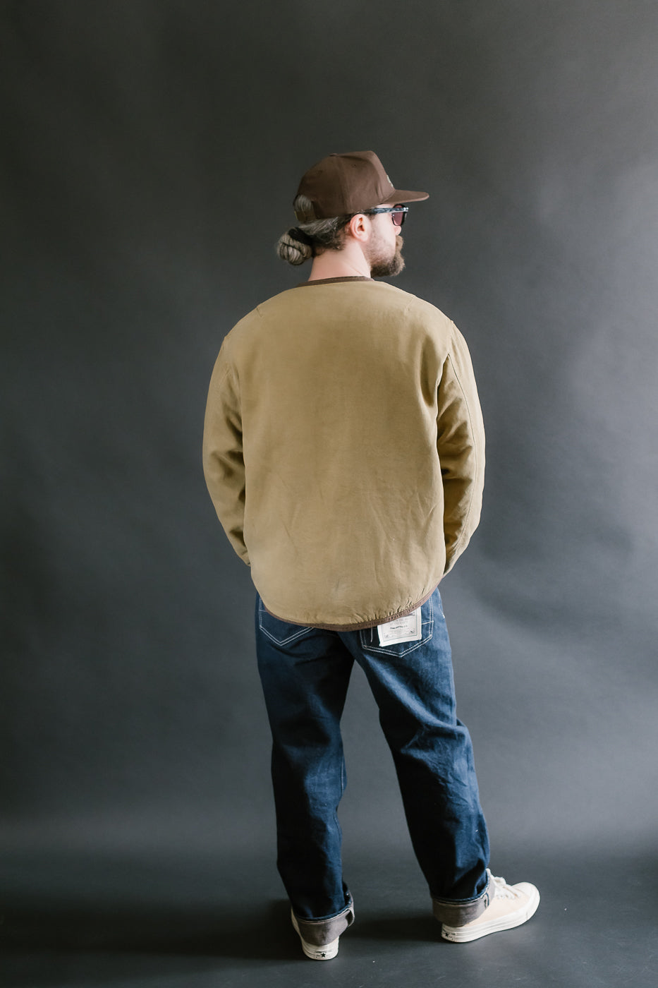 MSP-4029 - Asymmetrical Bomber Jacket - Beige