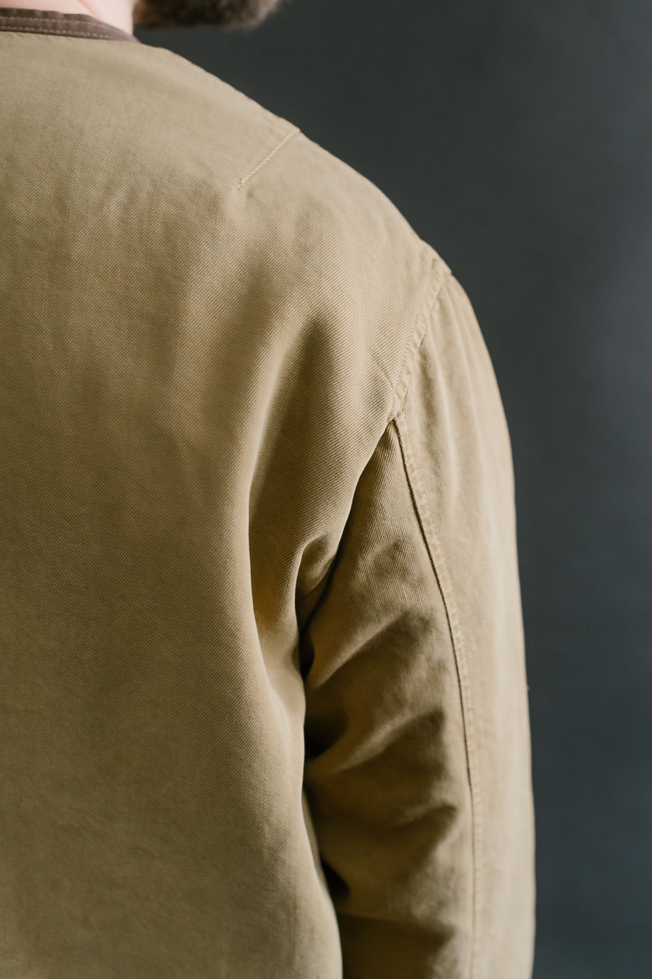 MSP-4029 - Asymmetrical Bomber Jacket - Beige