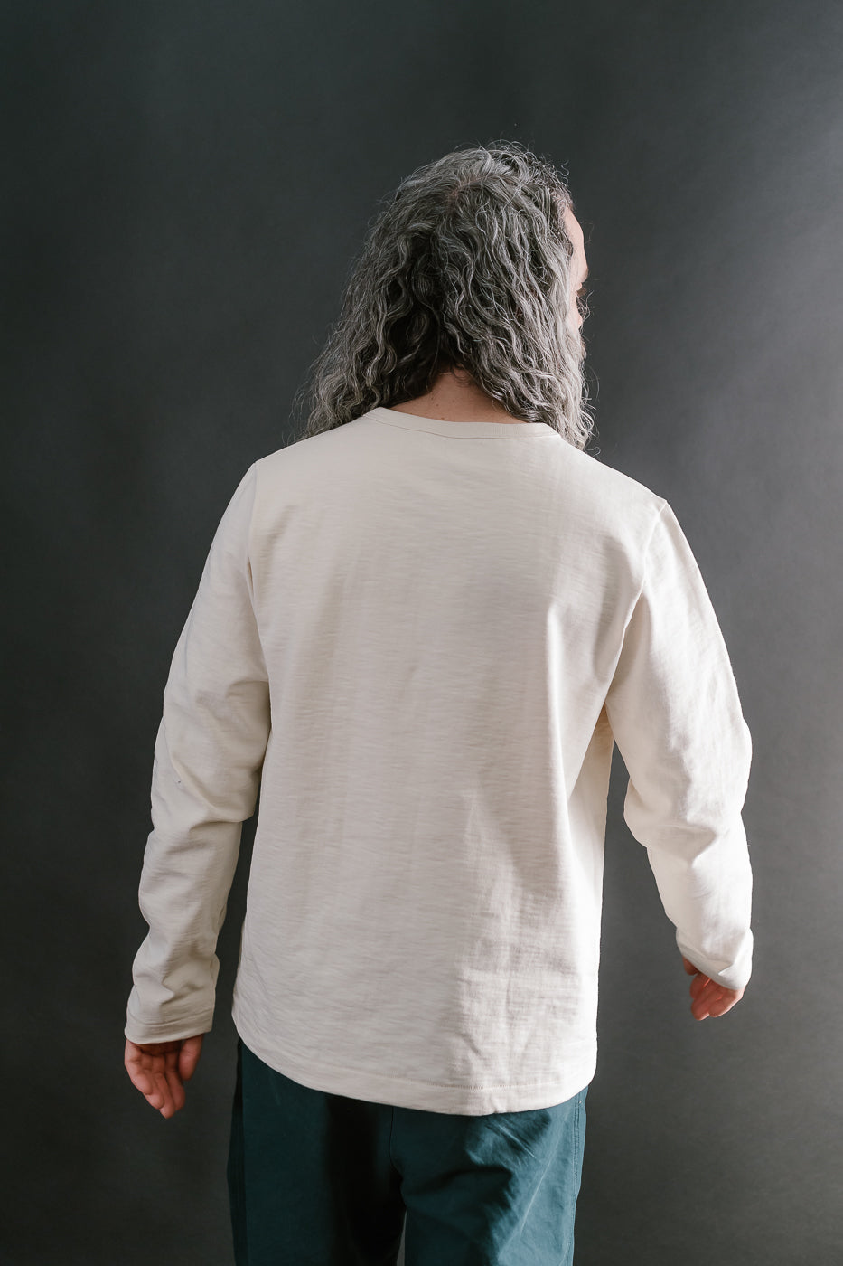 2S18.02 - 13.4oz Loopwheeled Heavy LS T-Shirt Relaxed Fit - Nature