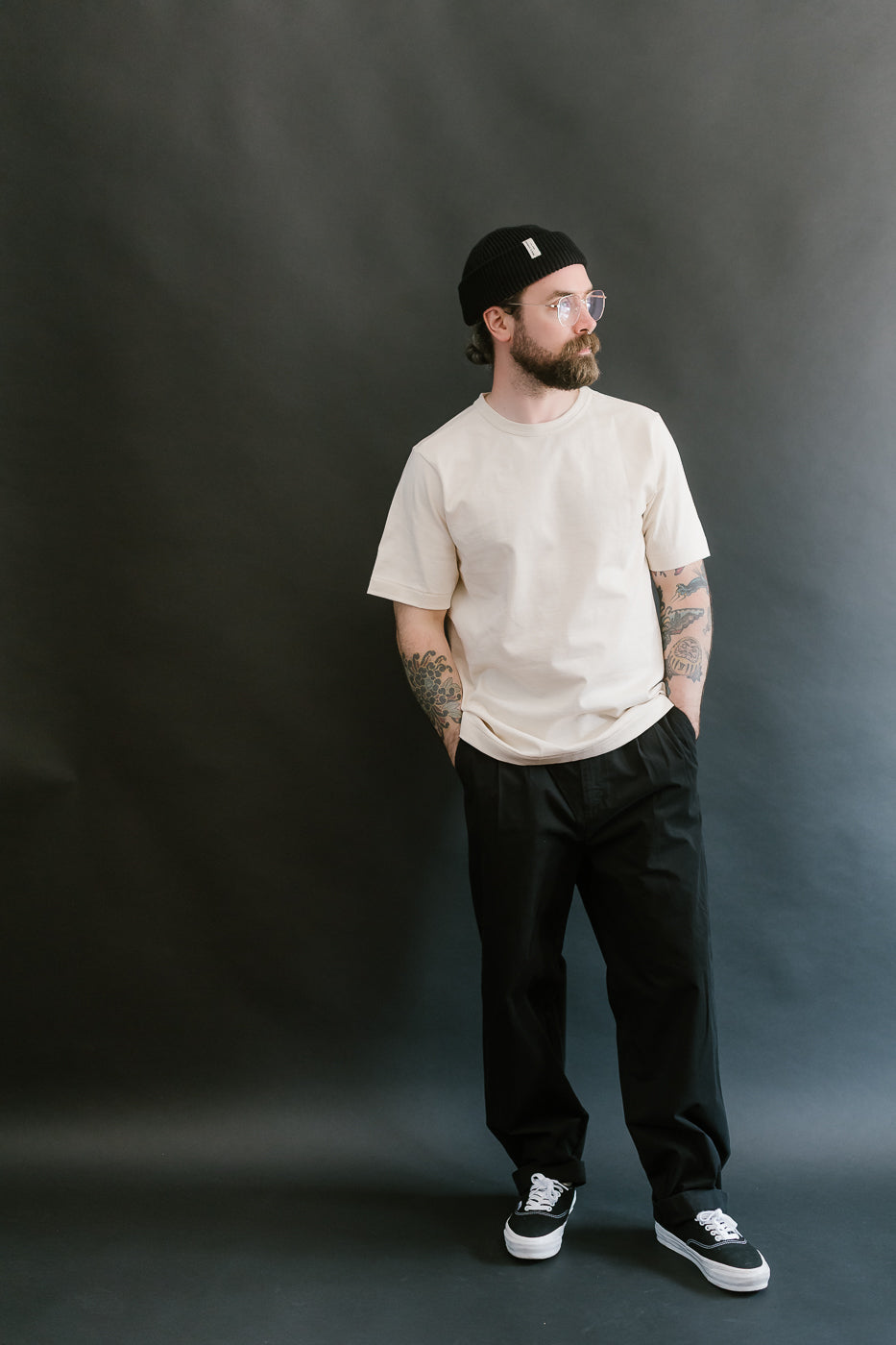 214.02 - 7.2oz Loopwheeled Relax Fit Midweight T-Shirt - Nature