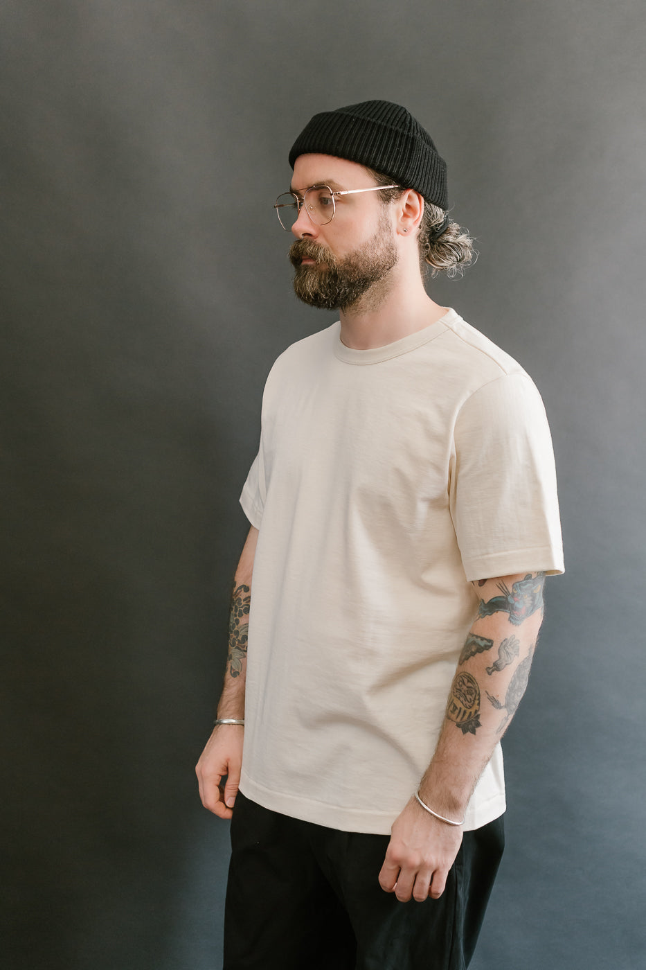214.02 - 7.2oz Loopwheeled Relax Fit Midweight T-Shirt - Nature