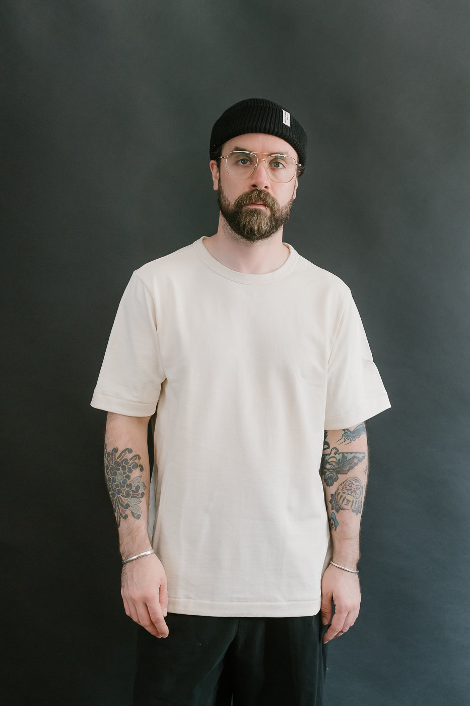 214PK.02 - 7.2oz Loopwheeled Relax Fit Pikée T-Shirt - Nature