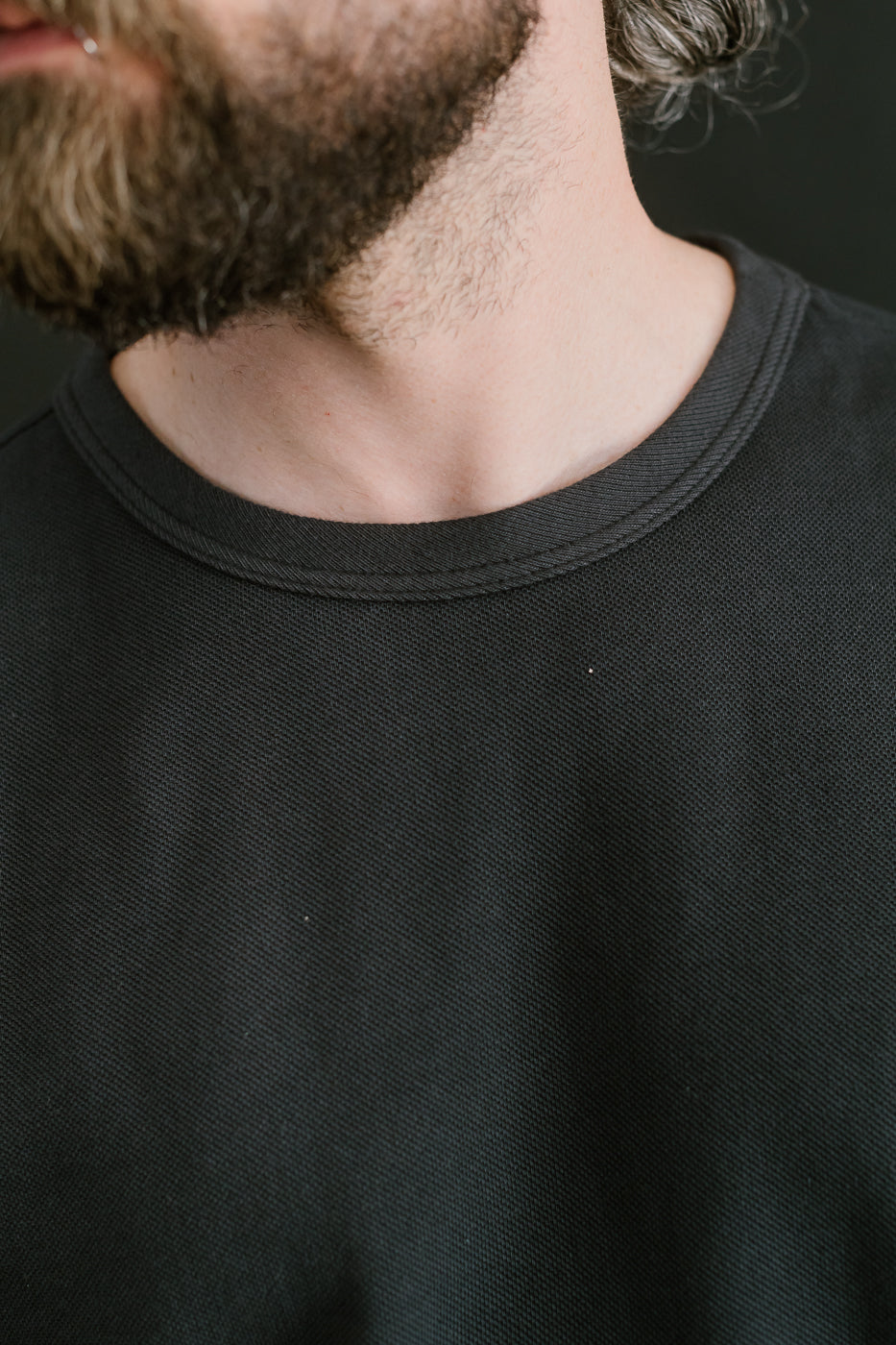 214PK.98 - 7.2oz Loopwheeled Relax Fit Pikée T-Shirt - Charcoal