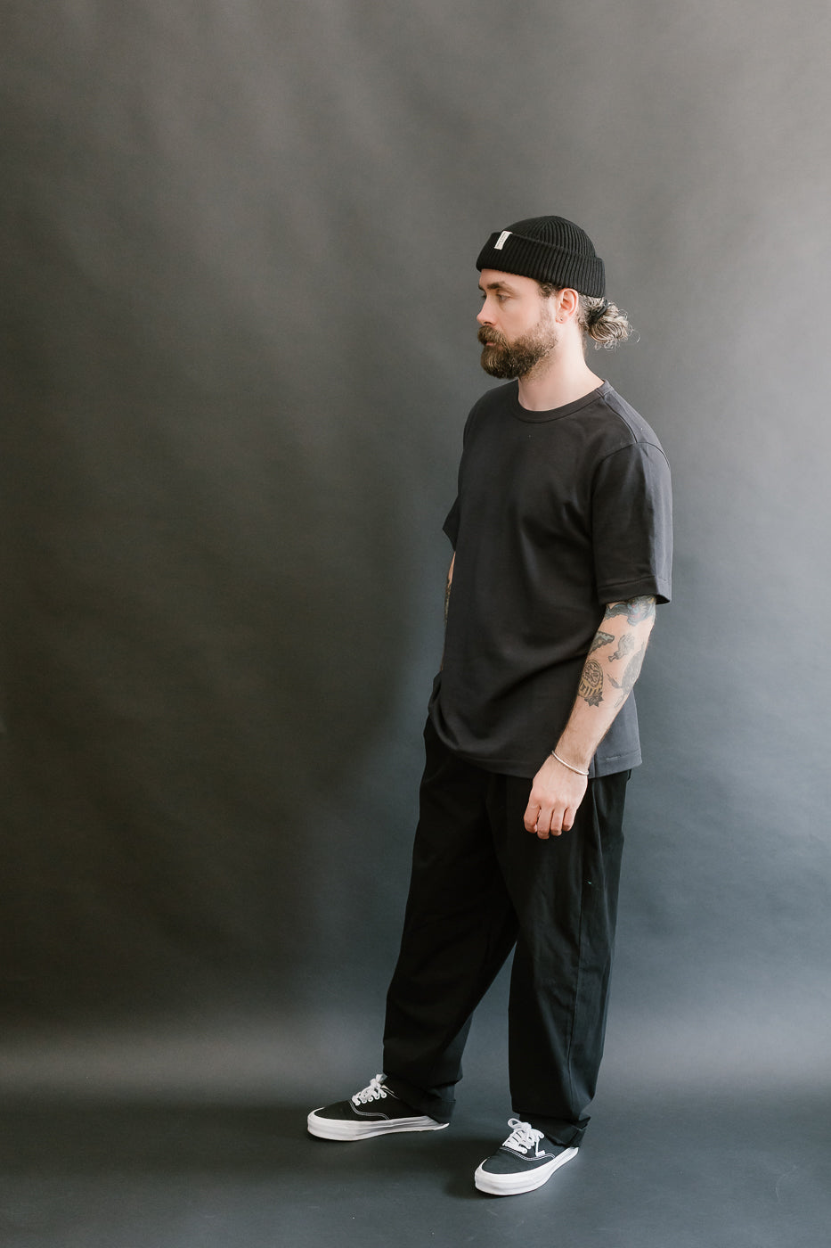 214PK.98 - 7.2oz Loopwheeled Relax Fit Pikée T-Shirt - Charcoal