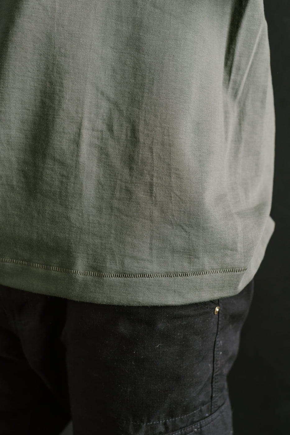 215.40 - 7.2oz Loopwheeled T-Shirt Classic Fit - Army