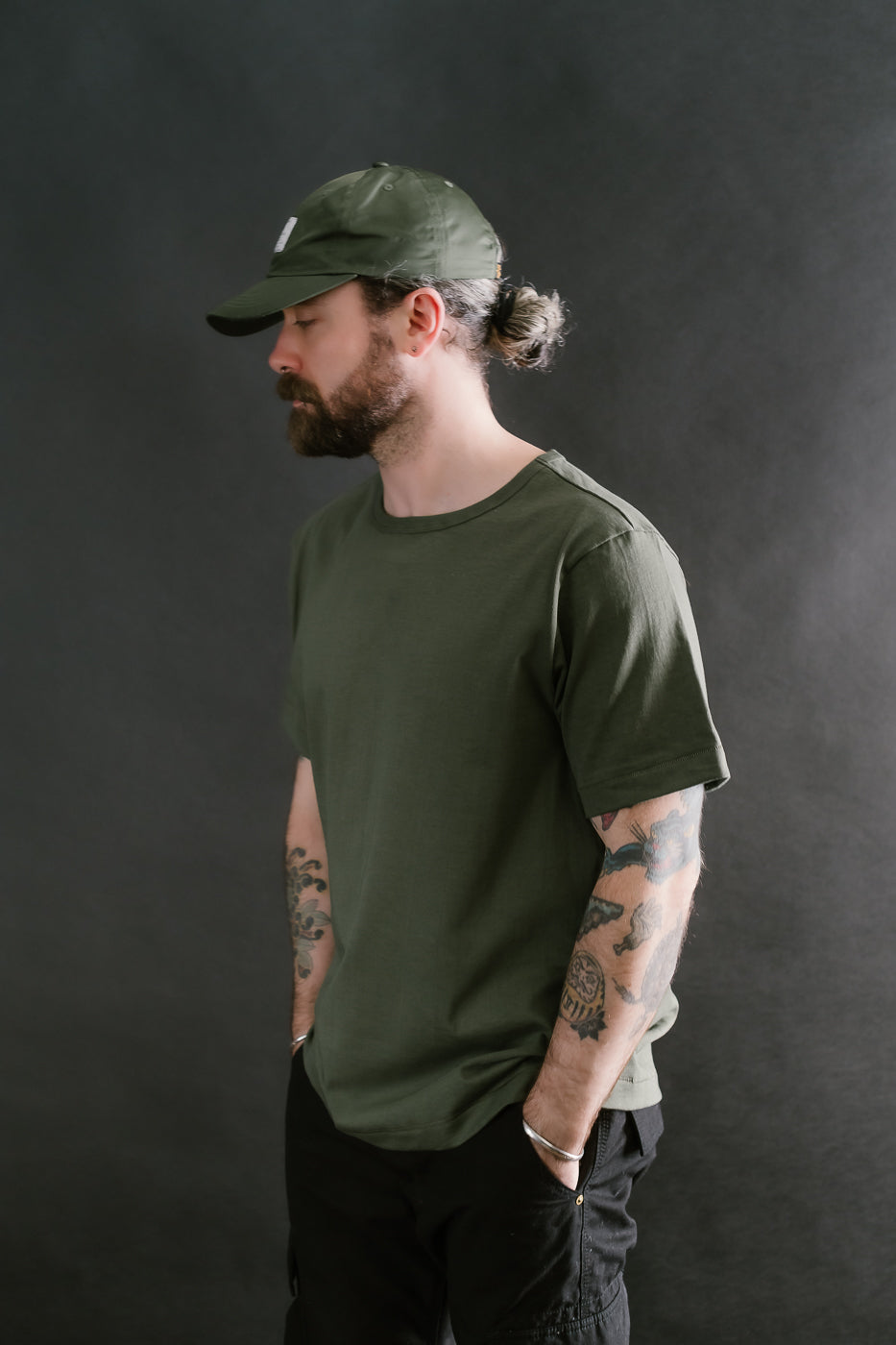 215.40 - 7.2oz Loopwheeled T-Shirt Classic Fit - Army