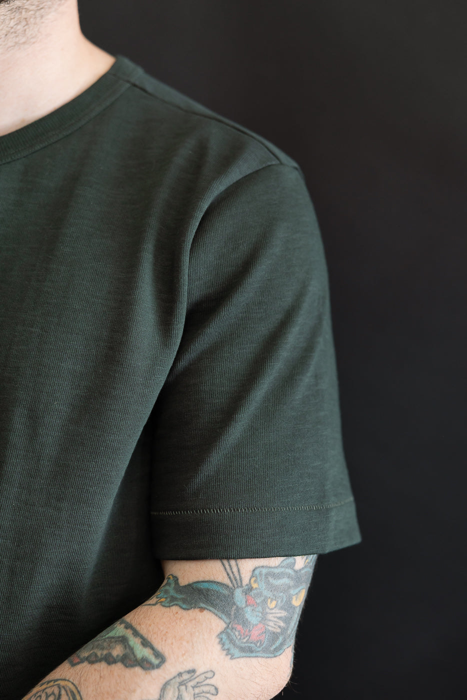 2S14.401 - 10.7oz Loopwheeled Heavy T-Shirt Relaxed Fit - Forest