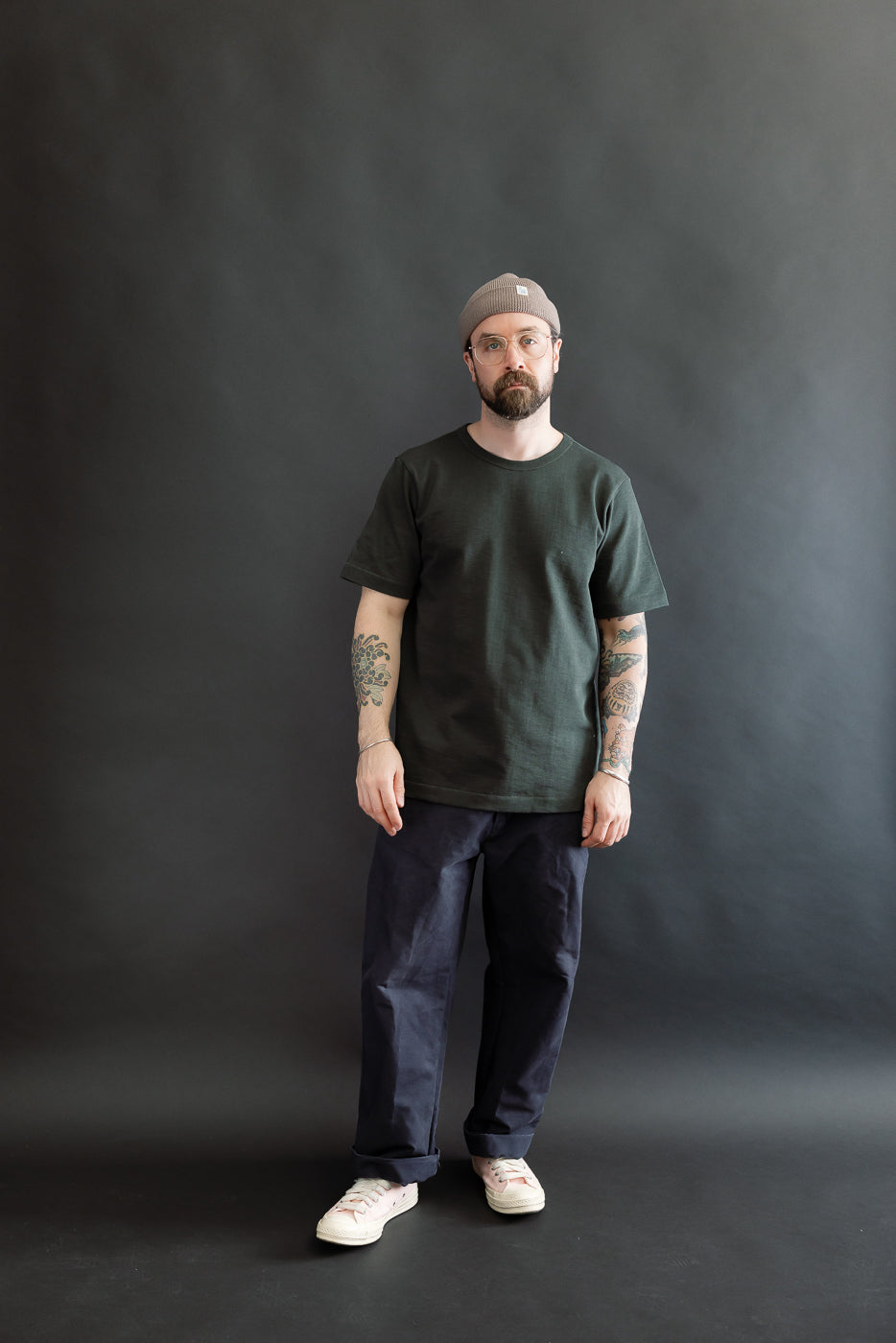 2S14.401 - 10.7oz Loopwheeled Heavy T-Shirt Relaxed Fit - Forest