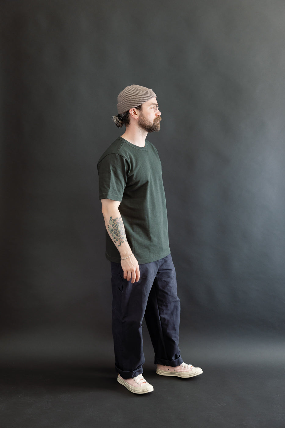 2S14.401 - 10.7oz Loopwheeled Heavy T-Shirt Relaxed Fit - Forest