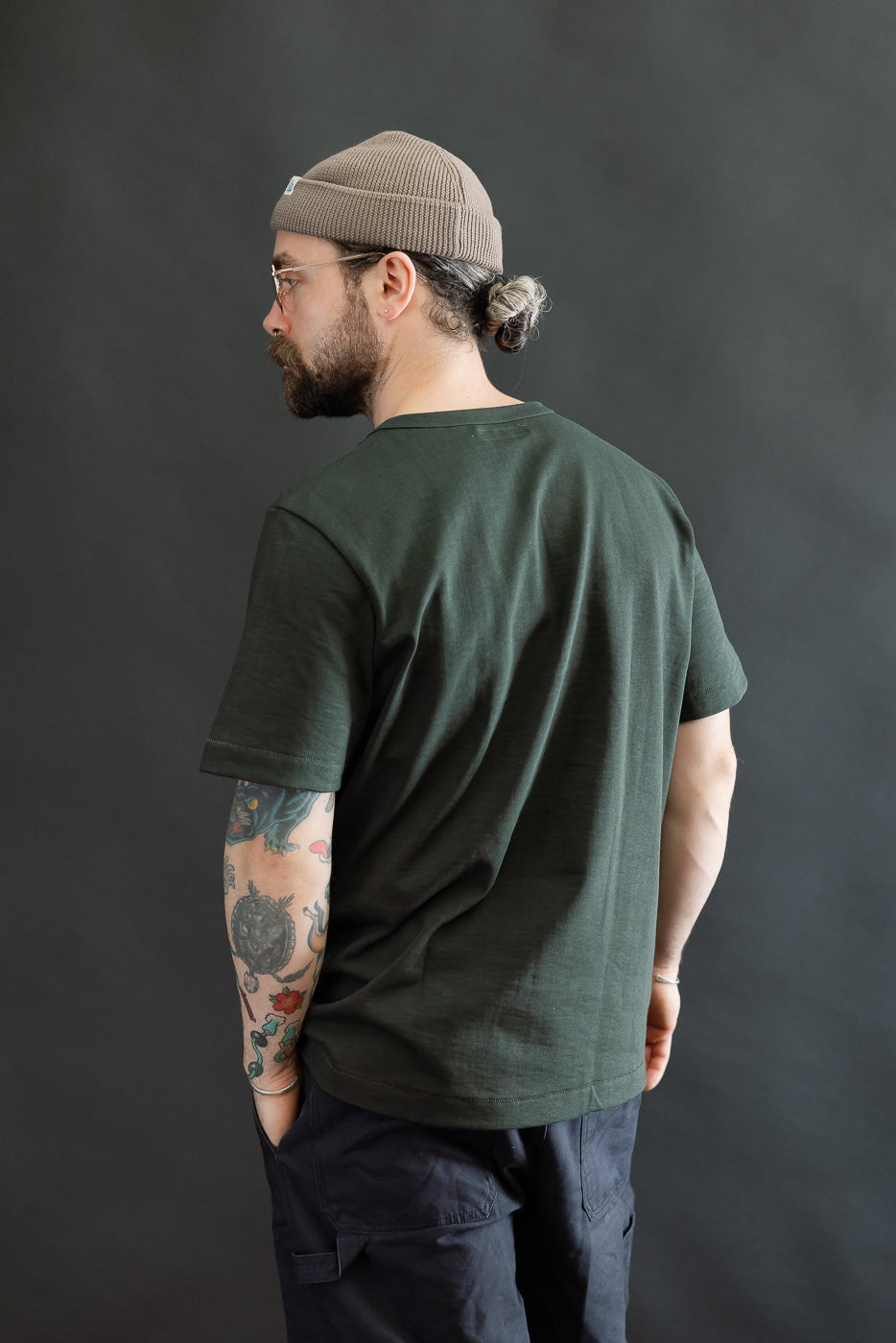 2S14.401 - 10.7oz Loopwheeled Heavy T-Shirt Relaxed Fit - Forest