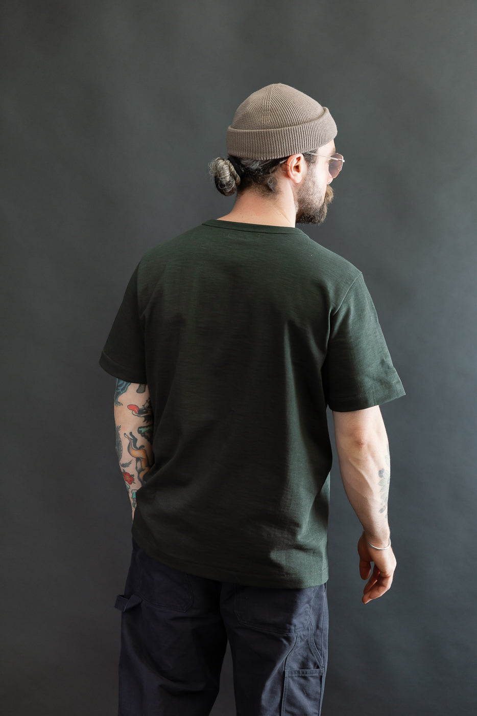 2S14.401 - 10.7oz Loopwheeled Heavy T-Shirt Relaxed Fit - Forest