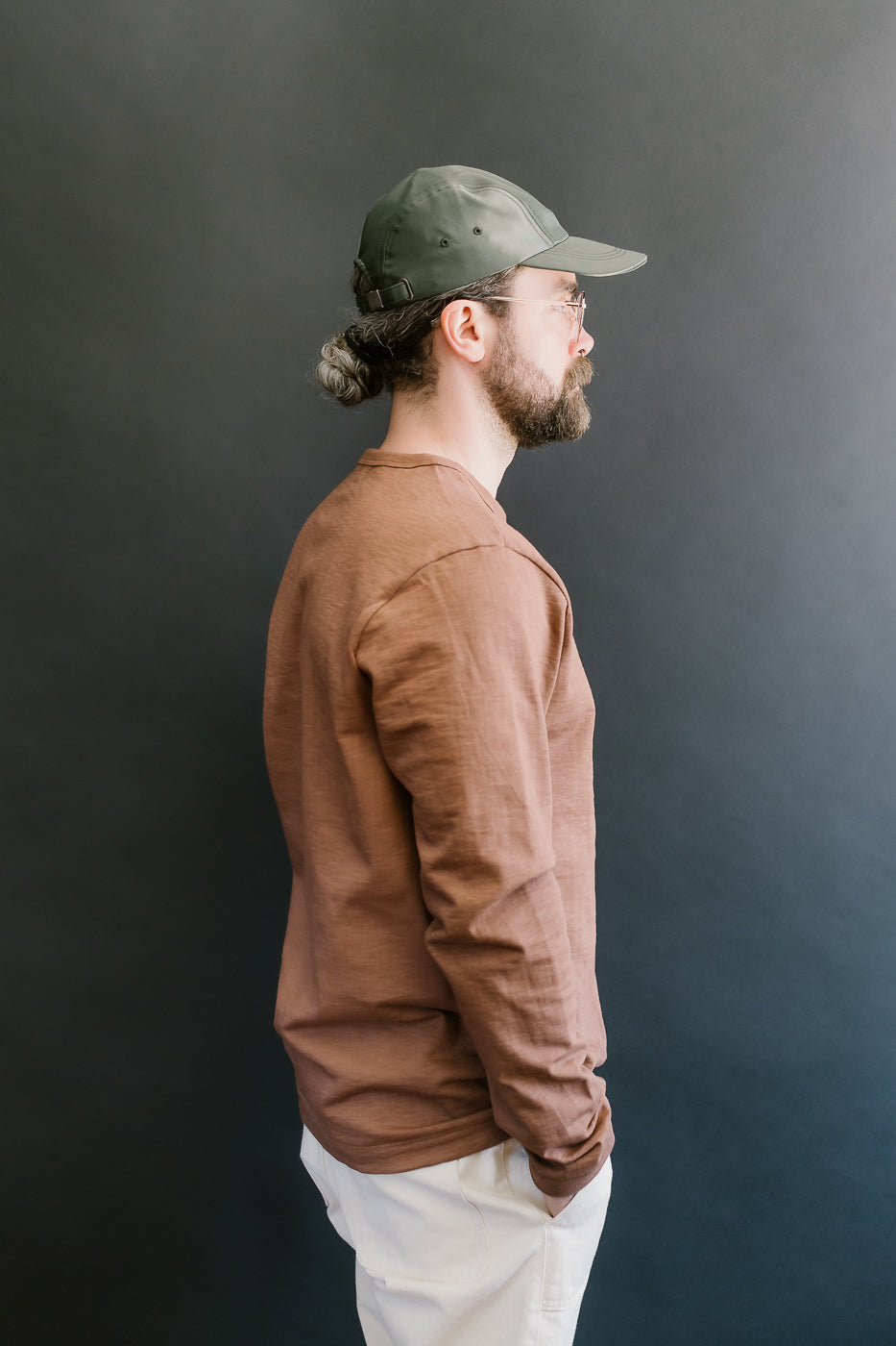 2S18.12 - 10.7oz Loopwheeled Heavy LS T-Shirt Relaxed Fit - Nut