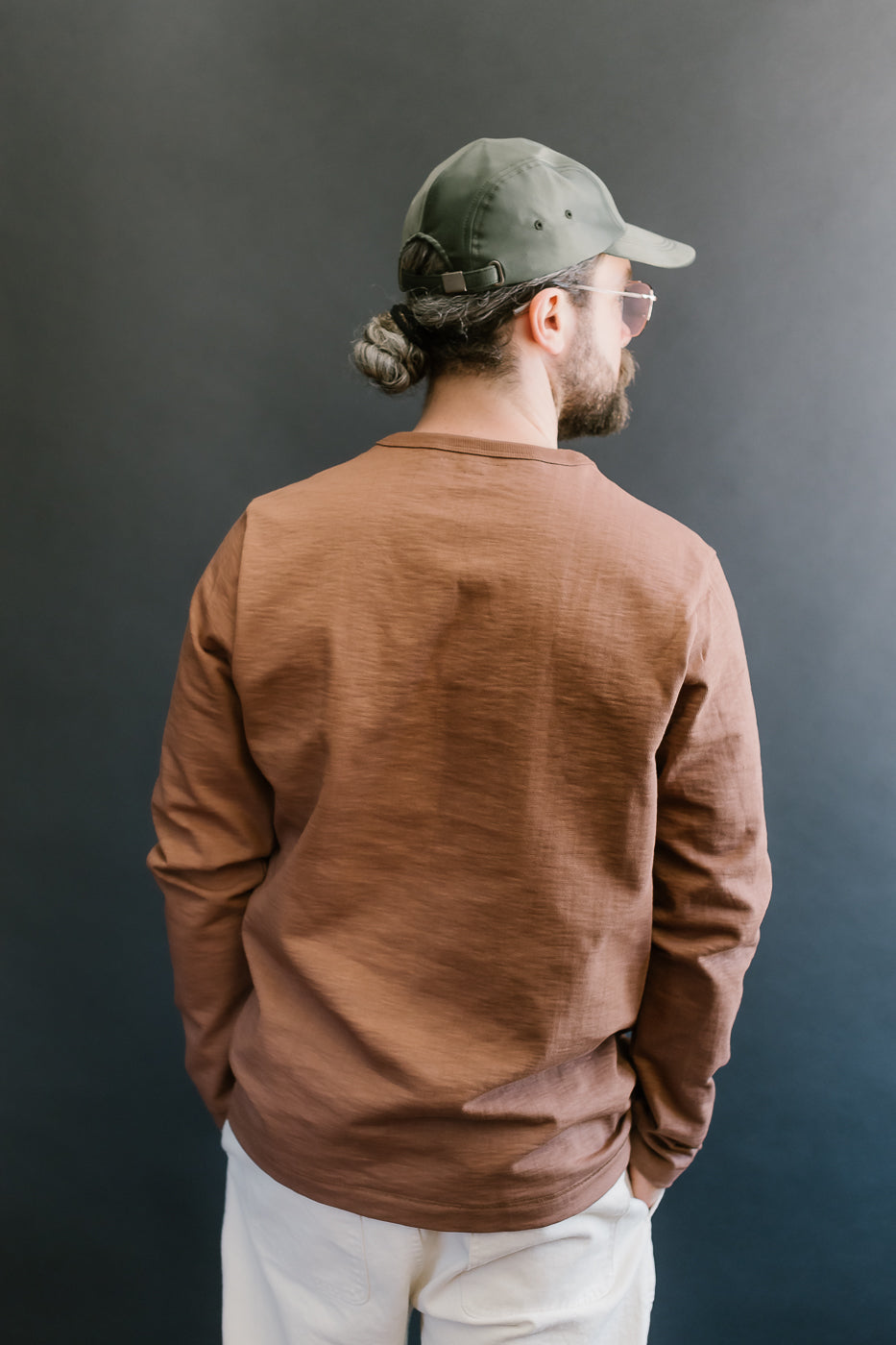2S18.12 - 10.7oz Loopwheeled Heavy LS T-Shirt Relaxed Fit - Nut