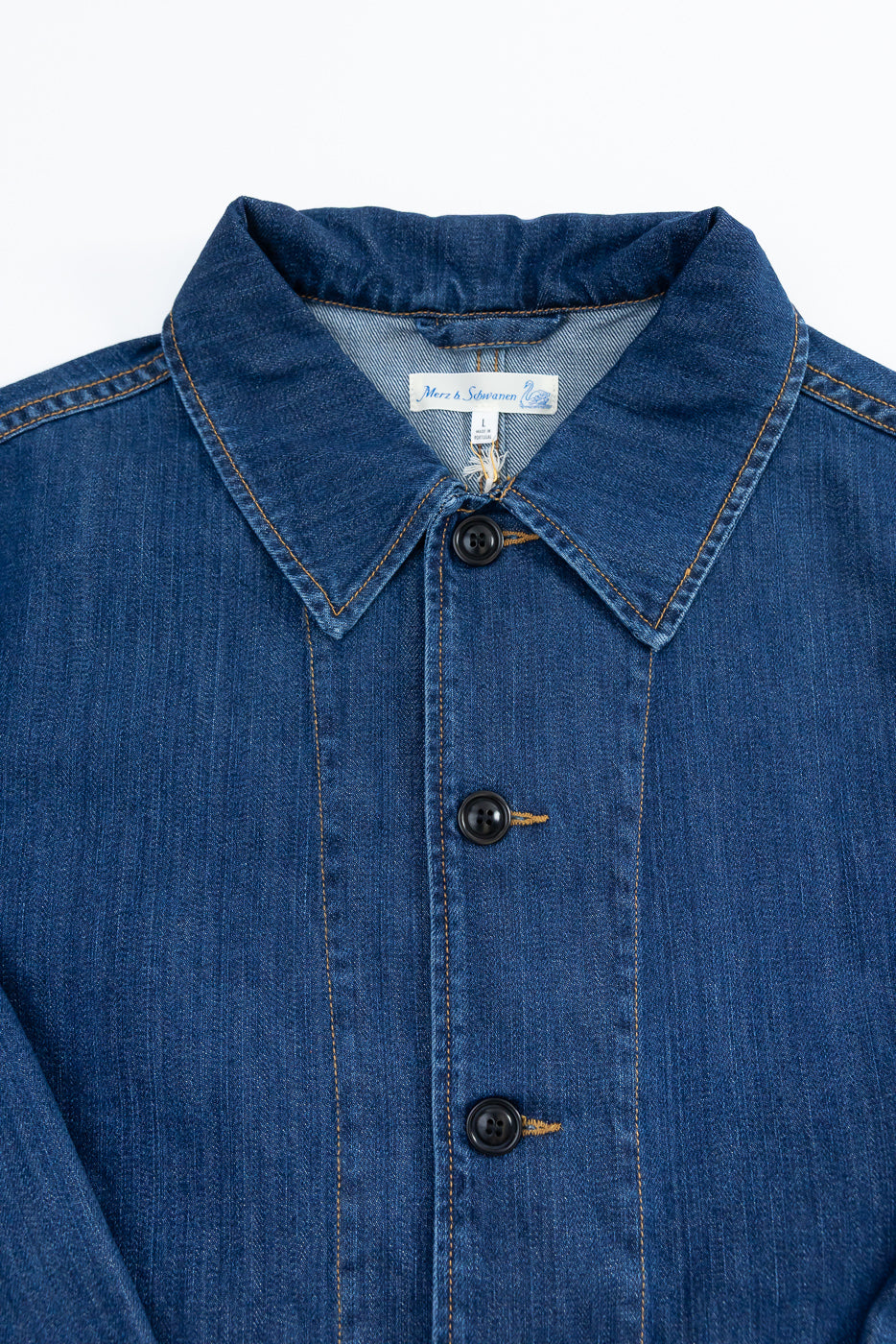 JKT08DN.520MB - Cropped Worker's Denim Jacket - Indigo Mid Blue | Dant
