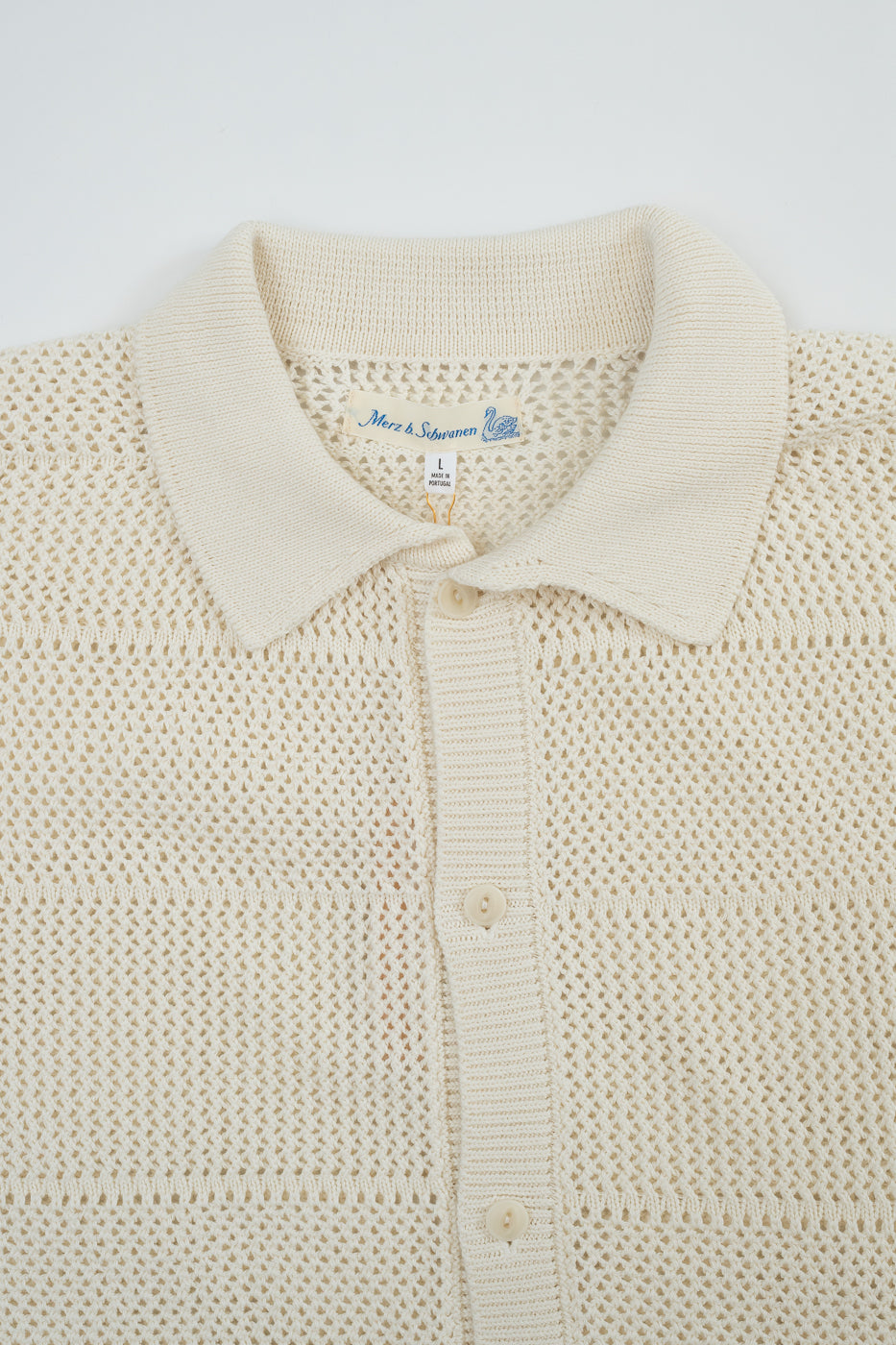 KNITSHIRT01.02 - Organic Cotton Crochet Shirt - Nature