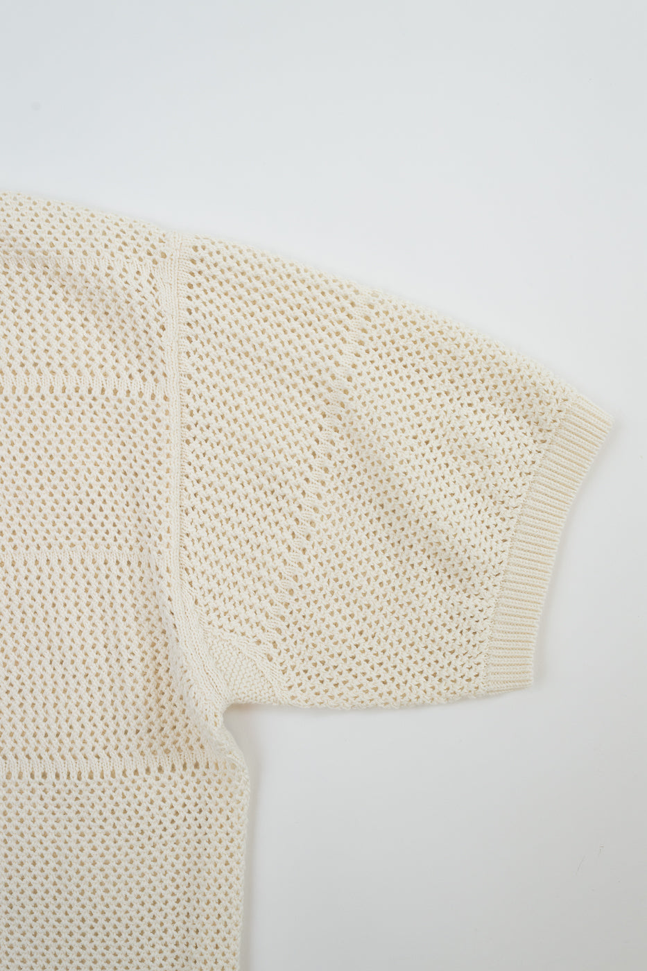 KNITSHIRT01.02 - Organic Cotton Crochet Shirt - Nature