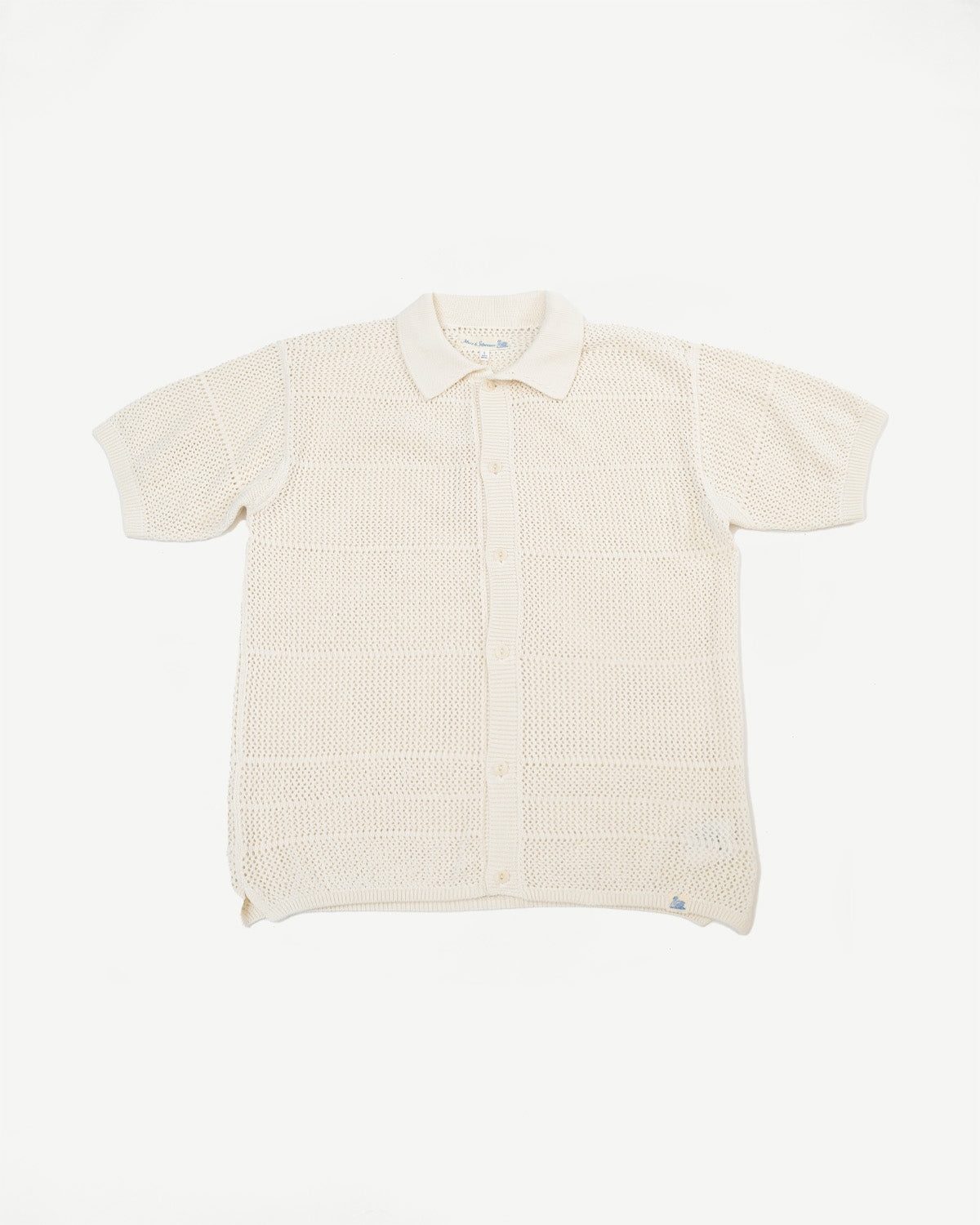 KNITSHIRT01.02 - Organic Cotton Crochet Shirt - Nature