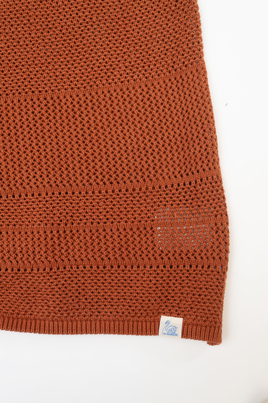 KNITSHIRT01.812 - Organic Cotton Crochet Shirt - Caramel