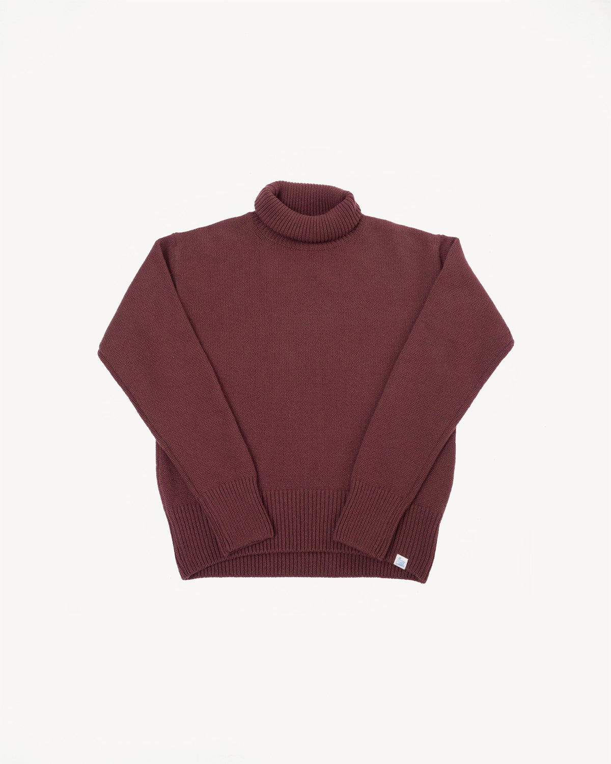 LOCT01.151 - Merino Wool Cashmere Blend Turtle Neck Pullover Relaxed Fit - Dark Brown