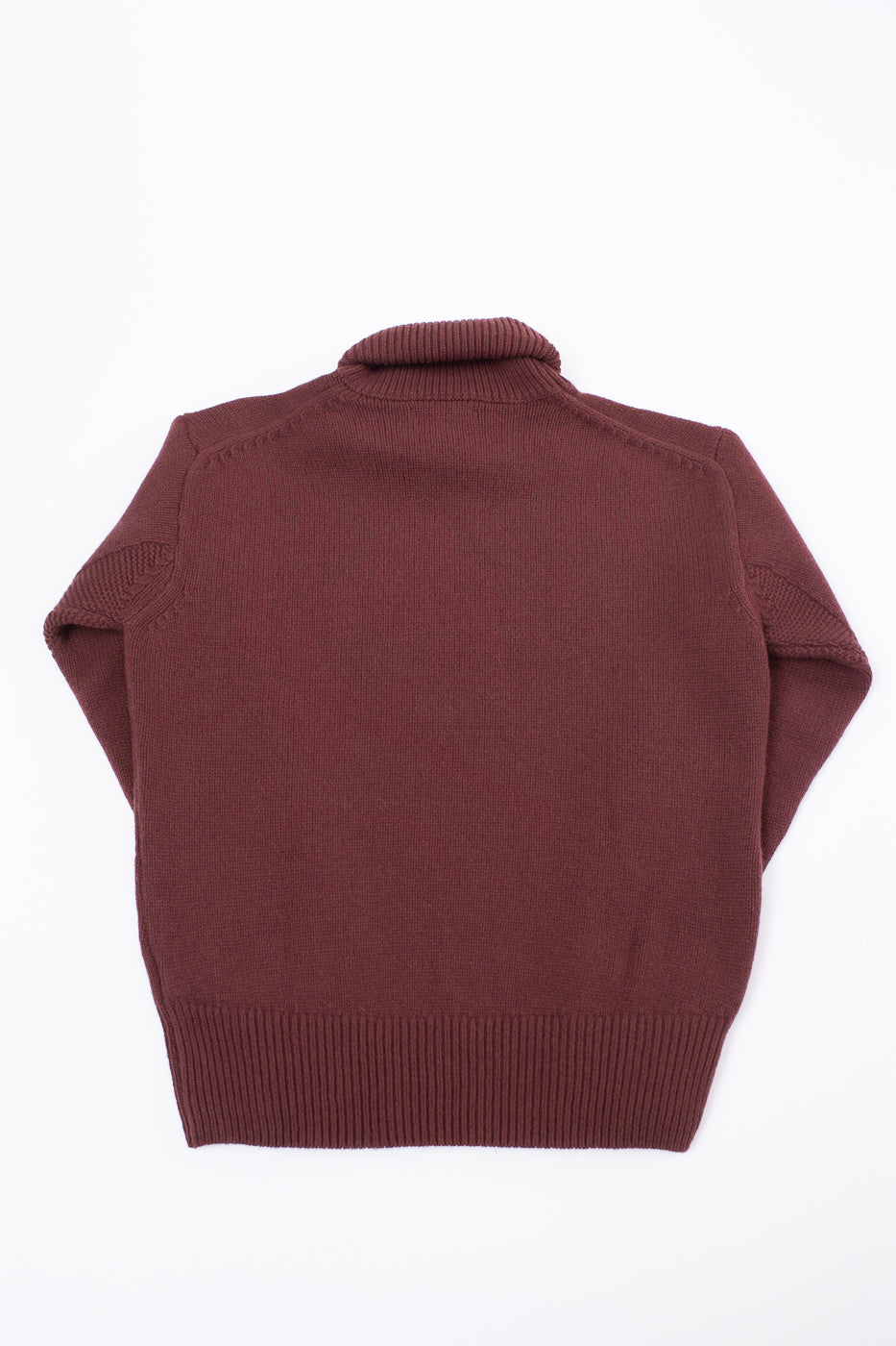 LOCT01.151 - Merino Wool Cashmere Blend Turtle Neck Pullover Relaxed Fit - Dark Brown