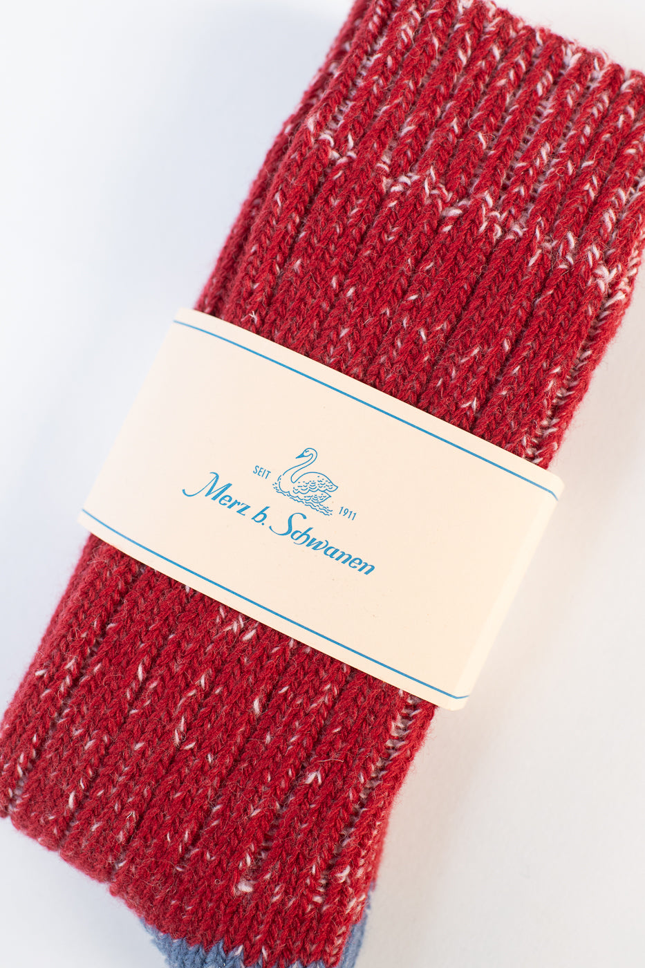 MW72.3102 - Extra Fine Merino Wool Socks - Red, Nature Melange