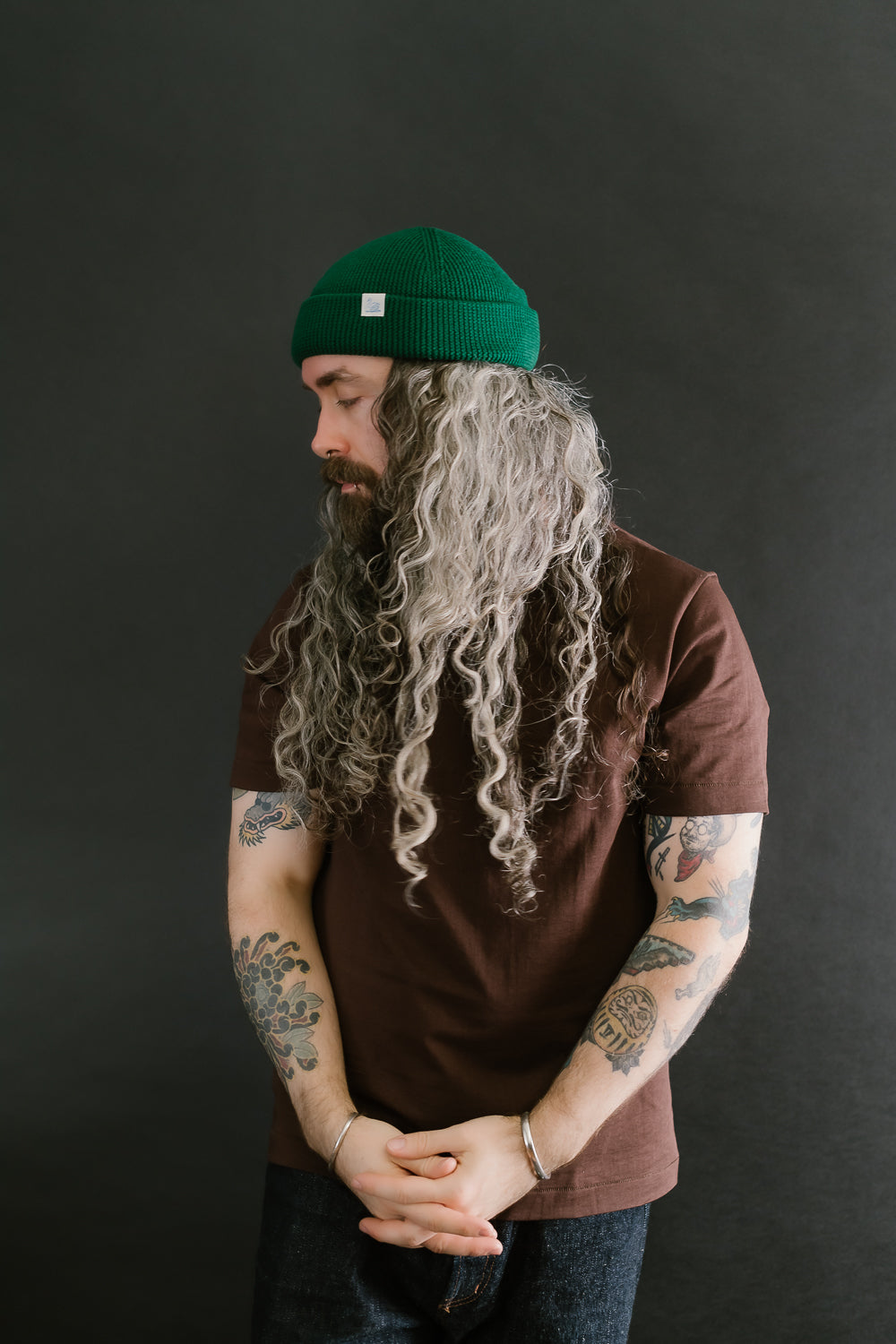 MWBN05.405 - Ribbed Structure Watch Cap Merino Wool - Moss