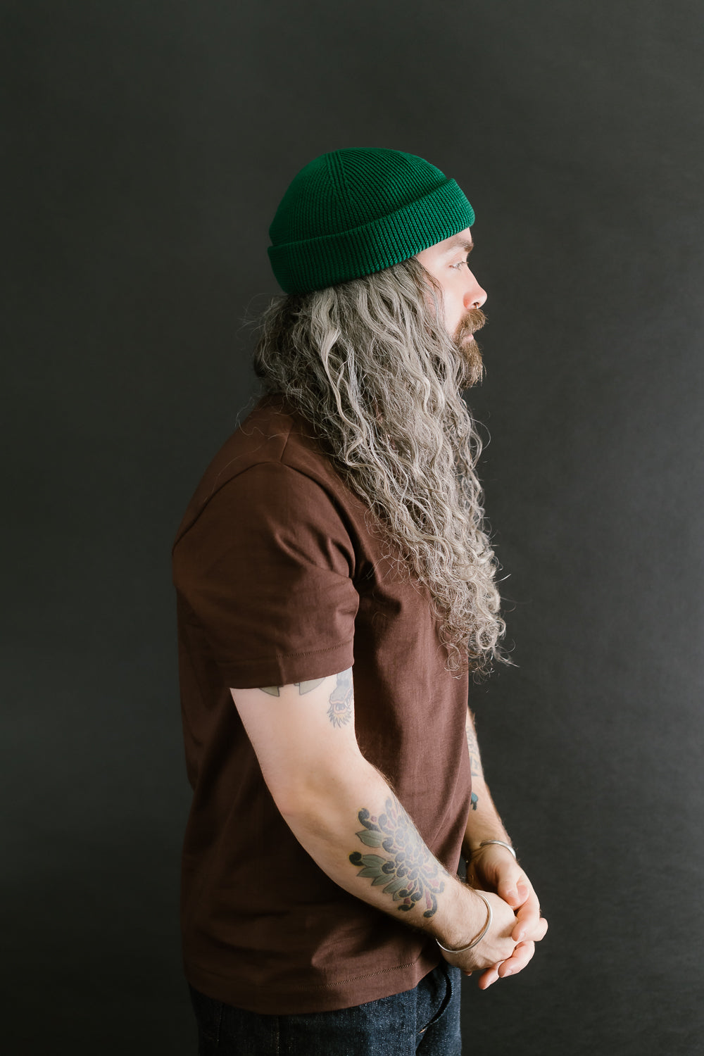 MWBN05.405 - Ribbed Structure Watch Cap Merino Wool - Moss